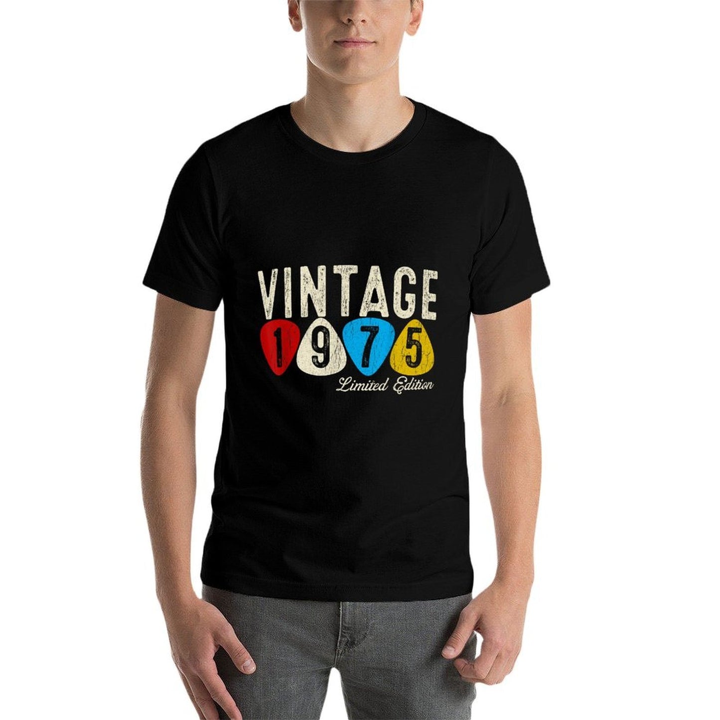 50th Birthday Gifts Men Women Guitar Lover Vintage 1975 Comfortable T-Shirt