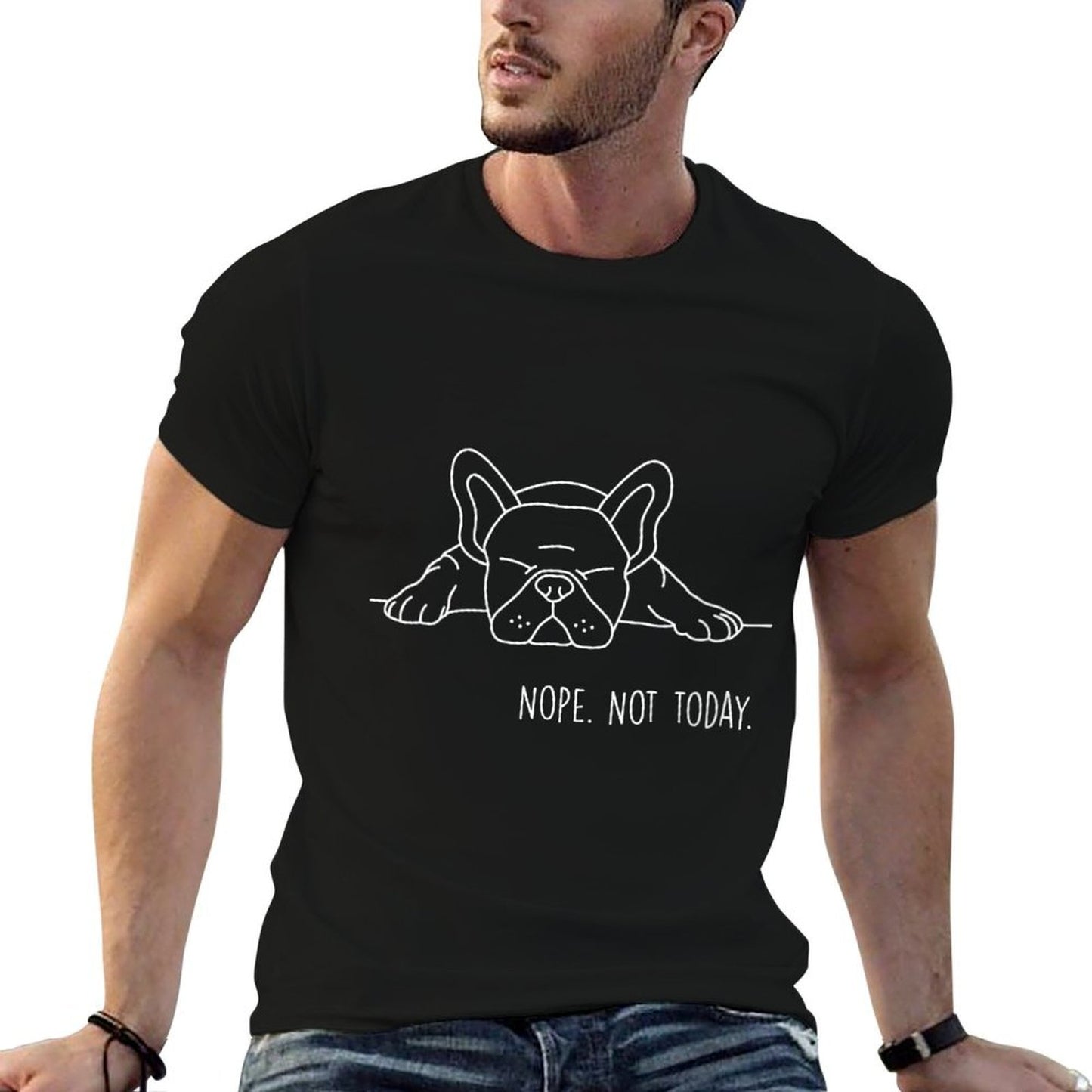 Womens Funny Nope Not Today French Bulldog Lover Nope Not Today Odor-resistant T-Shirt