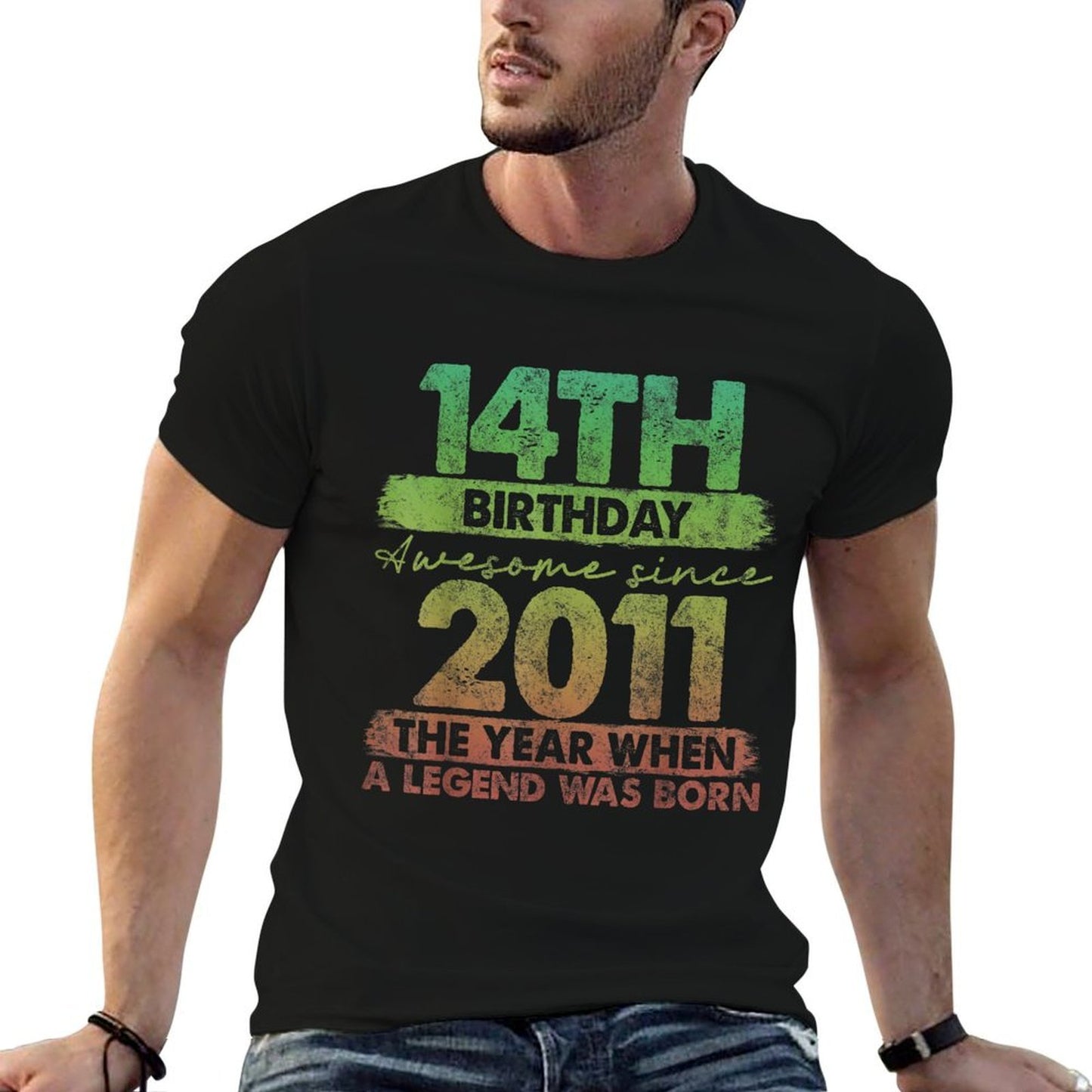 14 Year Old Gifts Vintage 2011 Limited Edition 14th Birthday Cotton T-Shirt