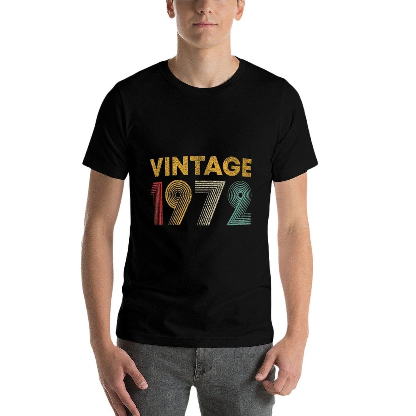 Vintage 1972 52nd Birthday Gift Men Women 52 Years Old Durable T-Shirt