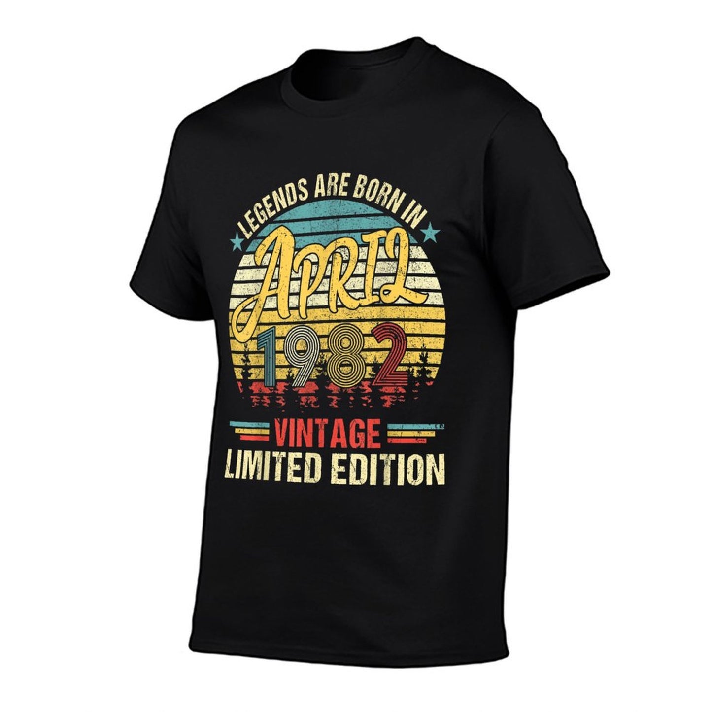 Vintage Born In April 1982 40th Birthday Breathable T-Shirt