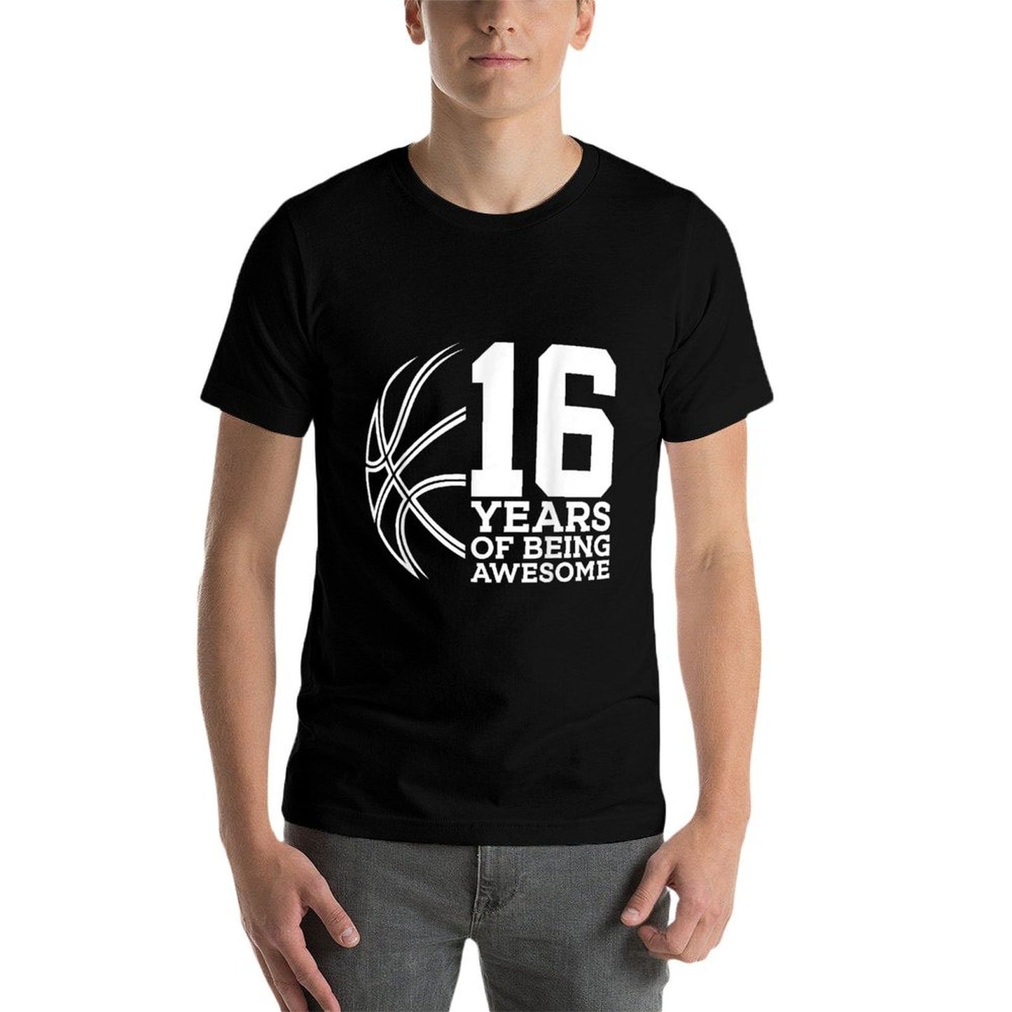 16 YEARS OF BEING AWESOME BASKETBALL 16TH BIRTHDAY Moisture-wicking T-Shirt