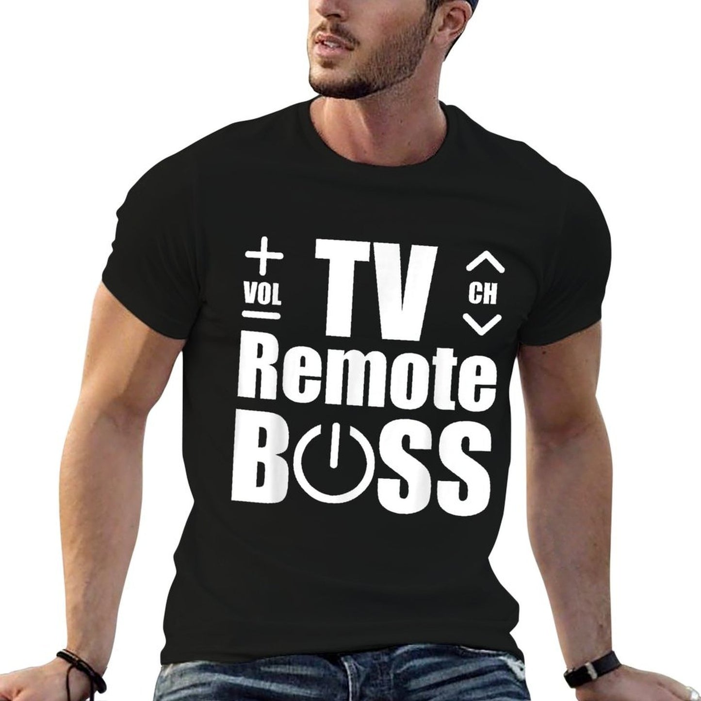 TV Remote Control Boss Universal Television Controls Funny Wrinkle-resistant T-Shirt