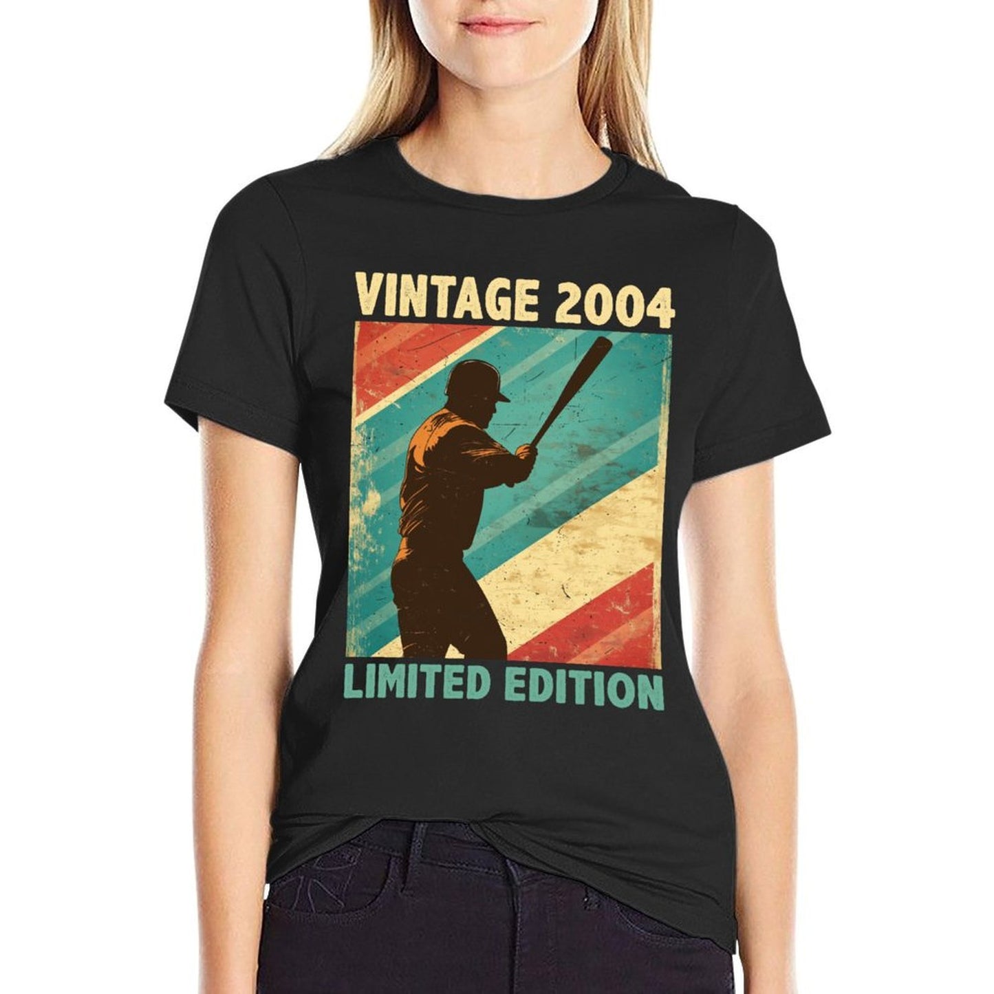 21 Years Old Gift Vintage 2004 Baseball Lover 21st Birthday Odor-resistant T-Shirt