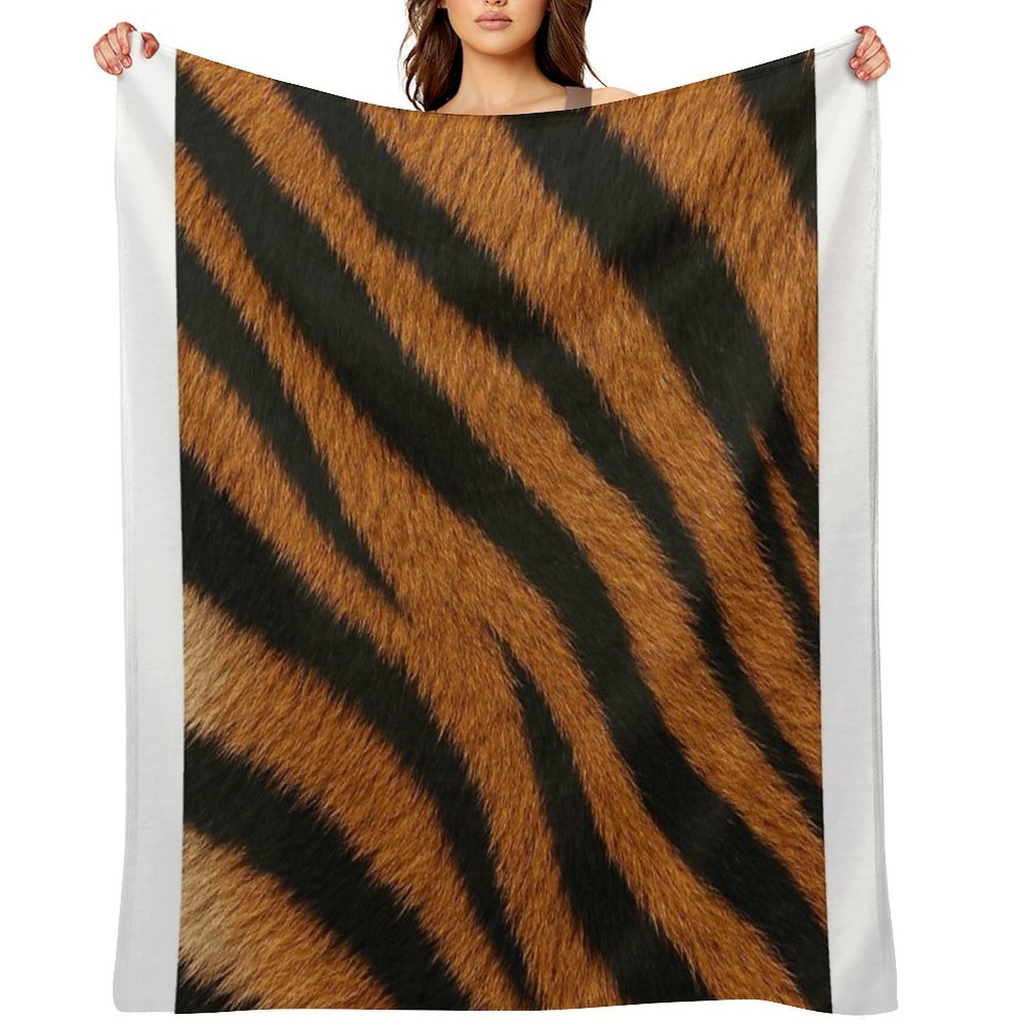 Tiger Skin Wrinkle-free Throw Blanket