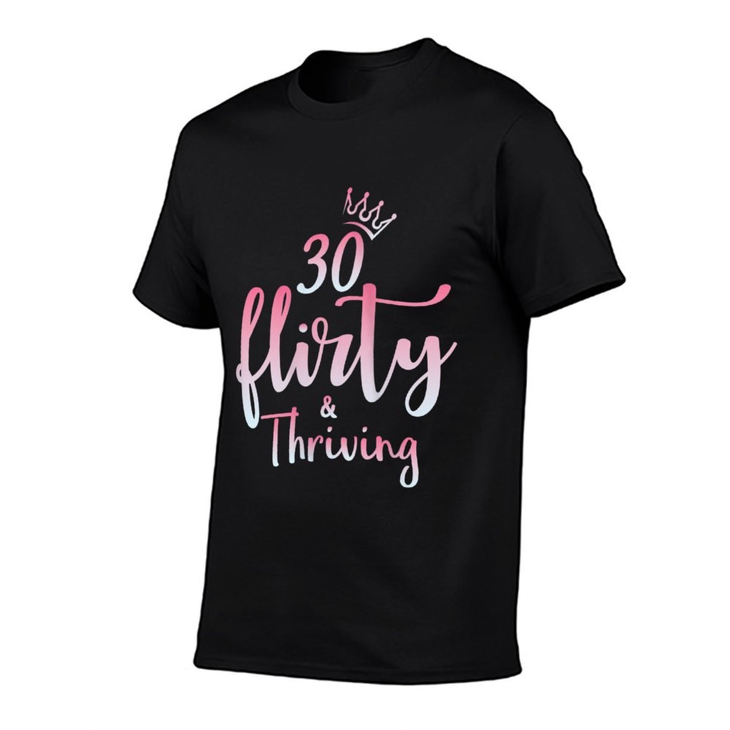 Womens 30 Thirty Flirty & Thriving 30th Birthday Born 1990 Trendy Pattern T-Shirt
