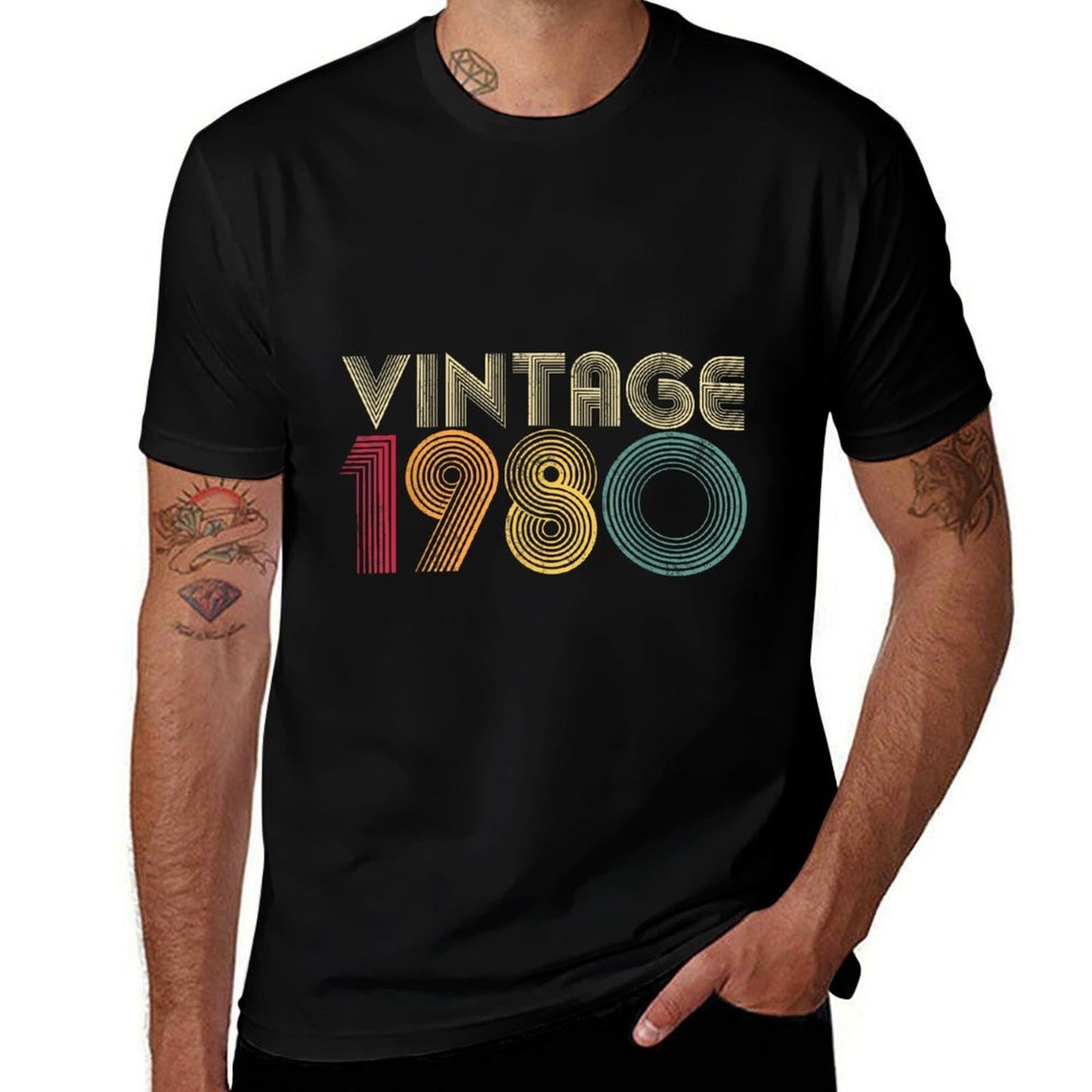 45th Birthday Gift For Women Men 1980 45 Years Old Retro Quick-drying T-Shirt