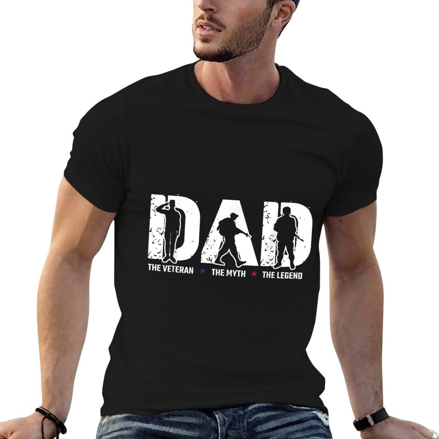 Veteran Dad The Myth Legend Cool Fathers Day Military Gifts Odor-resistant T-Shirt