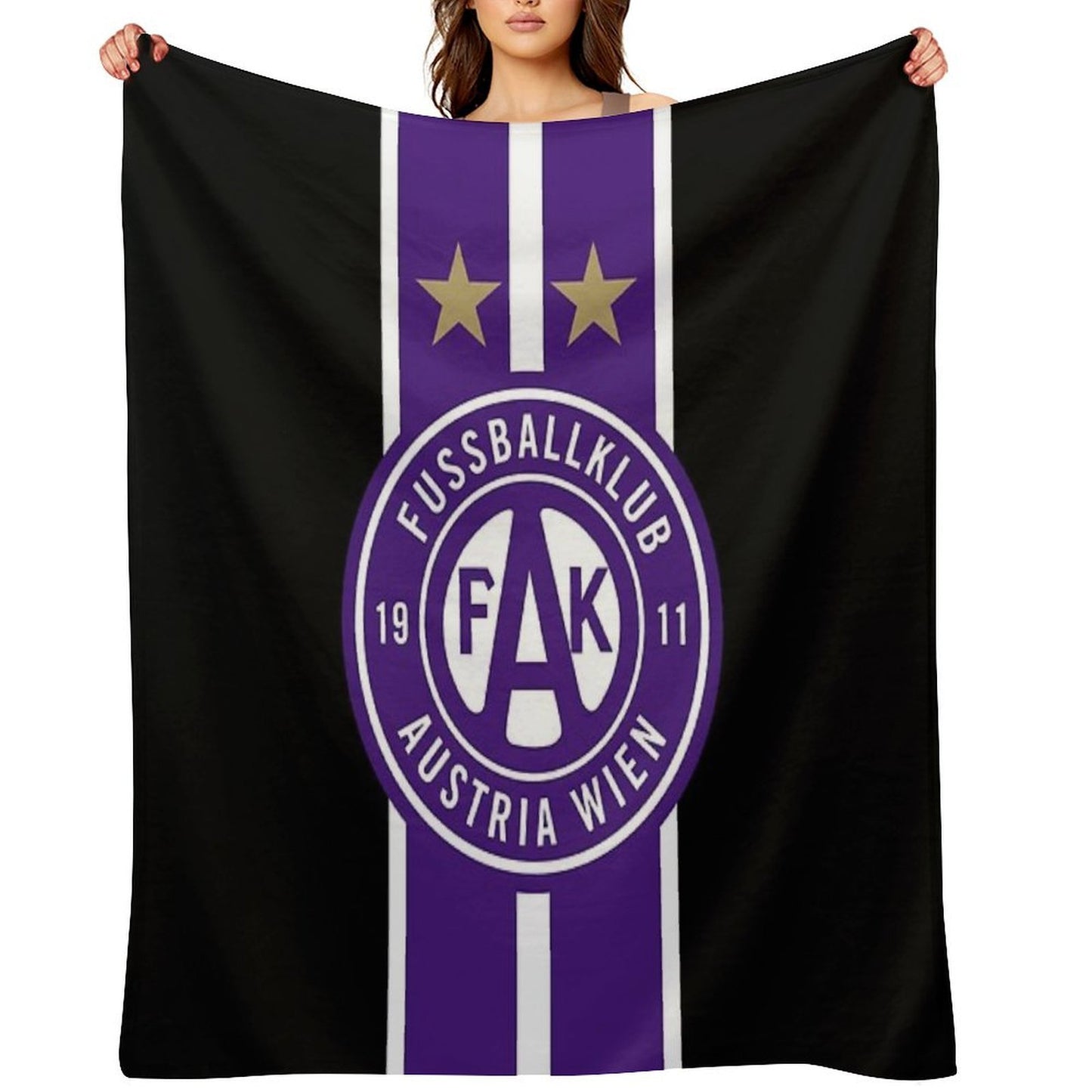 Austria Footbal Fans Ultras Hooligans Vienna Wien Compact Throw Blanket