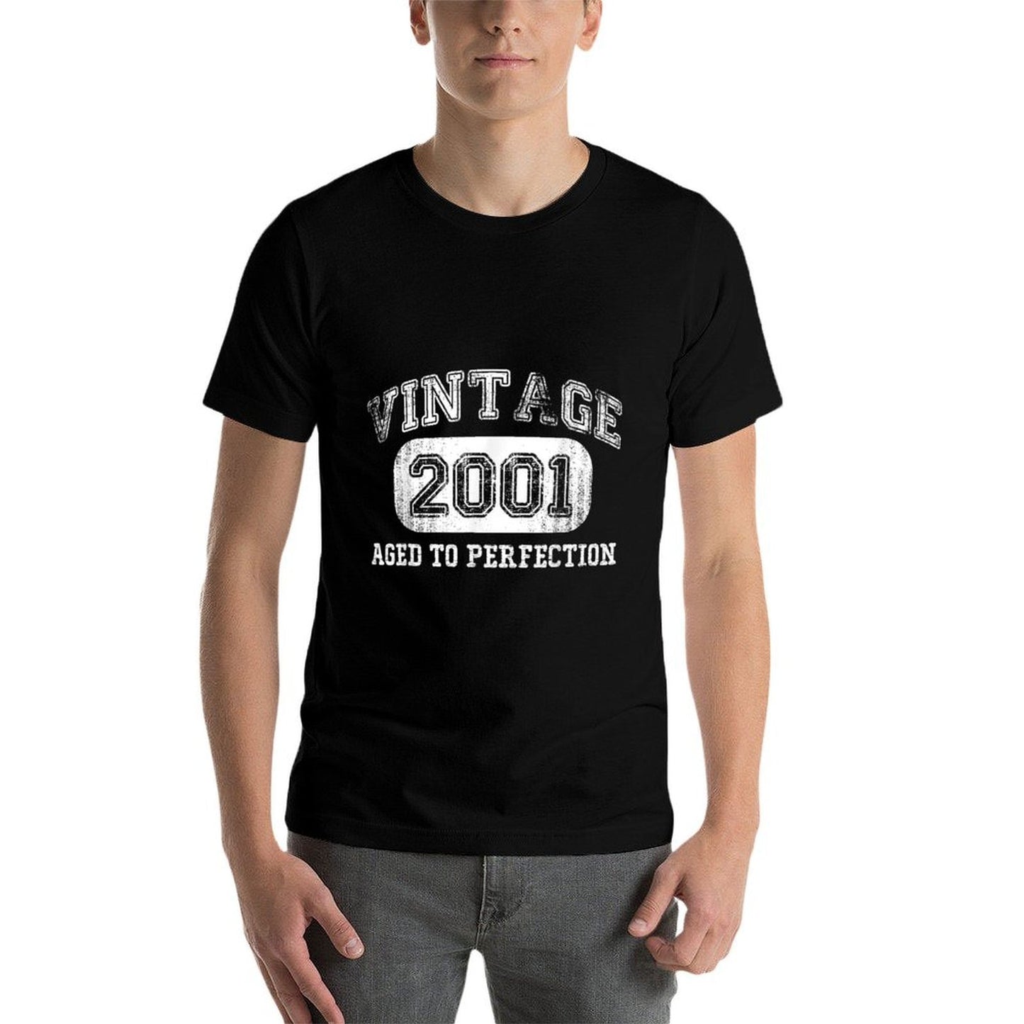 Vintage 2001 Birthdays 21 Year Old Birthday 21st Bday Slim-fit Cut T-Shirt