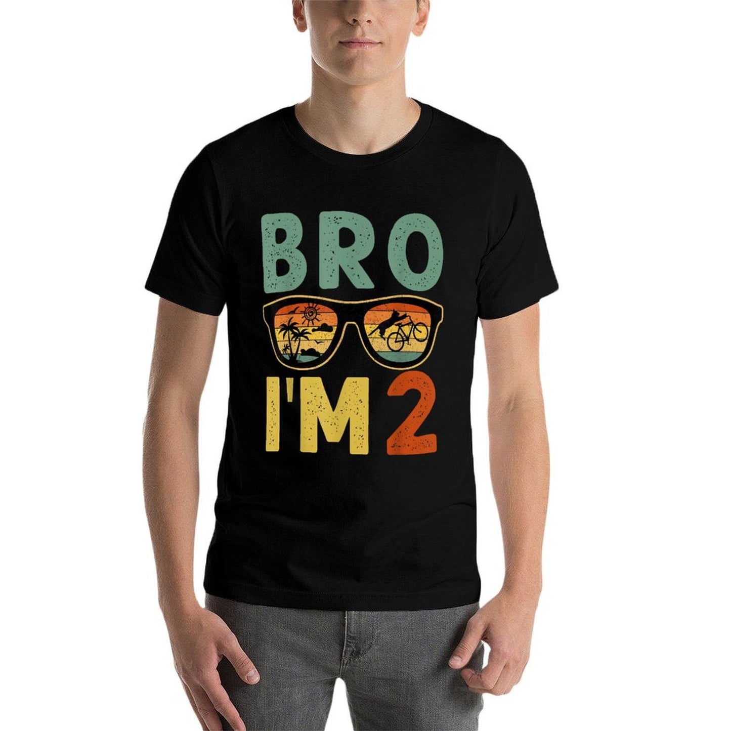 2nd Birthday Boy Bro I’m 2 Year Old Kids Two Bday Moisture-wicking T-Shirt