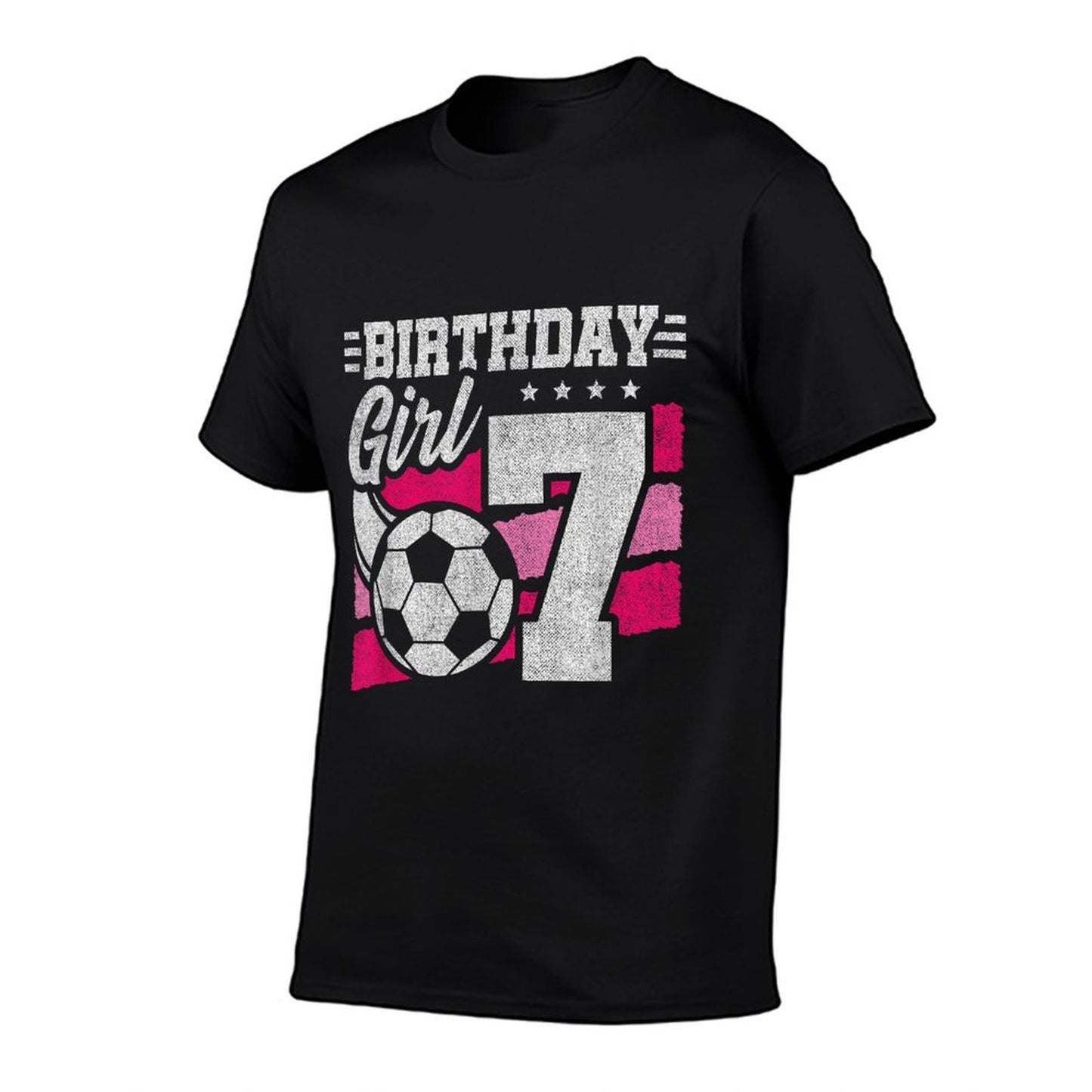 7 Year Old Soccer Birthday - Girls 7th Birthday Soccer Slim-fit Cut T-Shirt