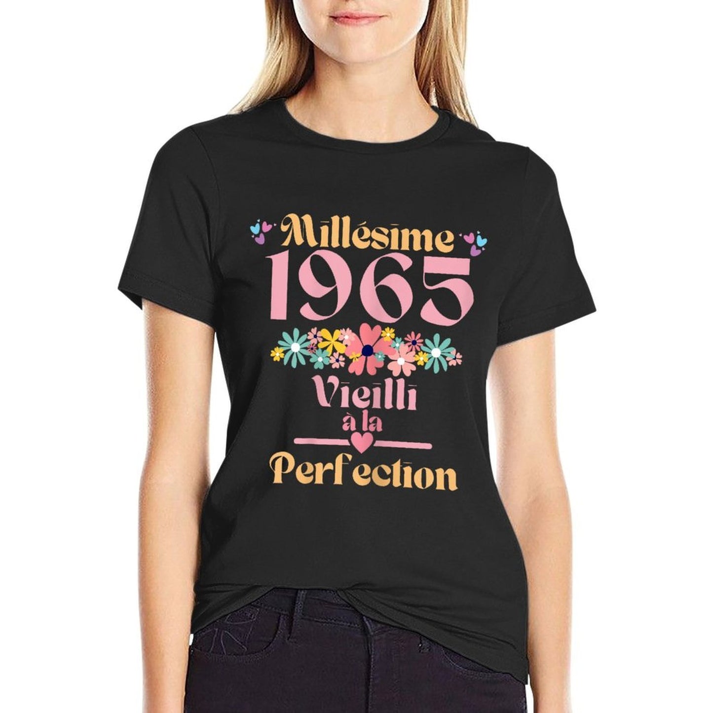60 Years Old Woman 1965 Funny Birthday Idea Humour Mam Comfortable T-Shirt