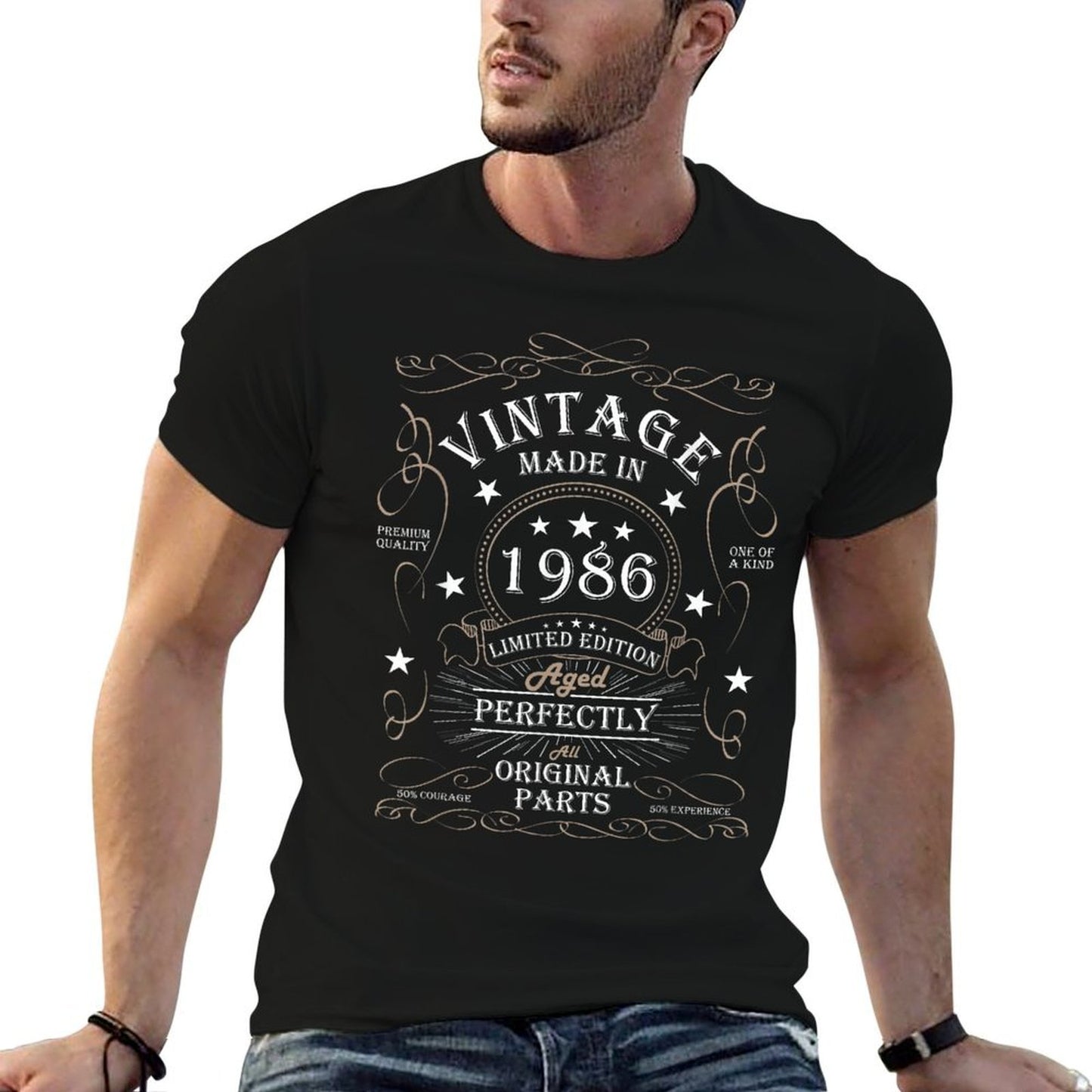 39th Birthday Retro Limited Edition Man Woman Vintage 1986 Trendy Pattern T-Shirt