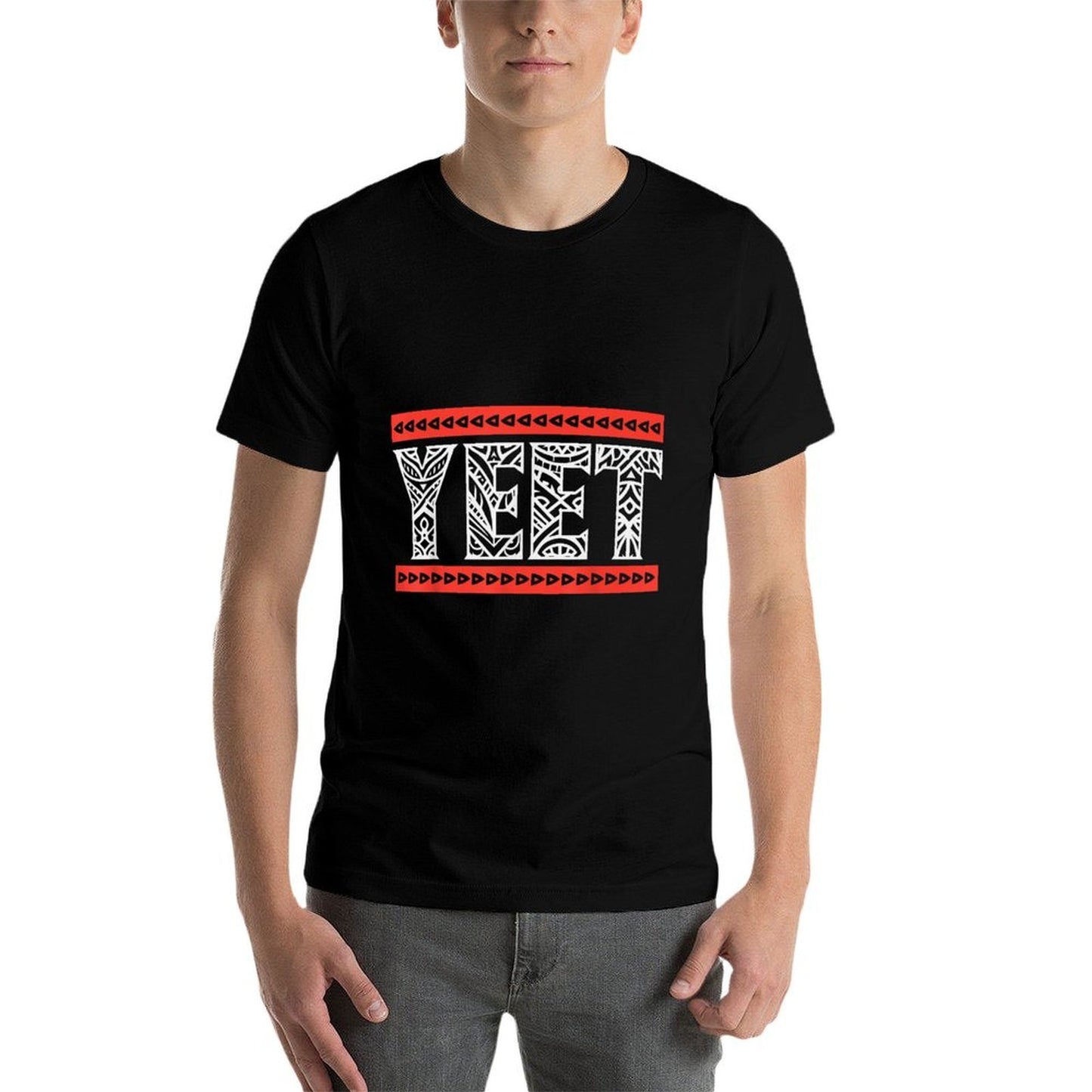Yeet Tribal Art Funny Saying Meme Slang Men Boys Kids Women Comfortable T-Shirt