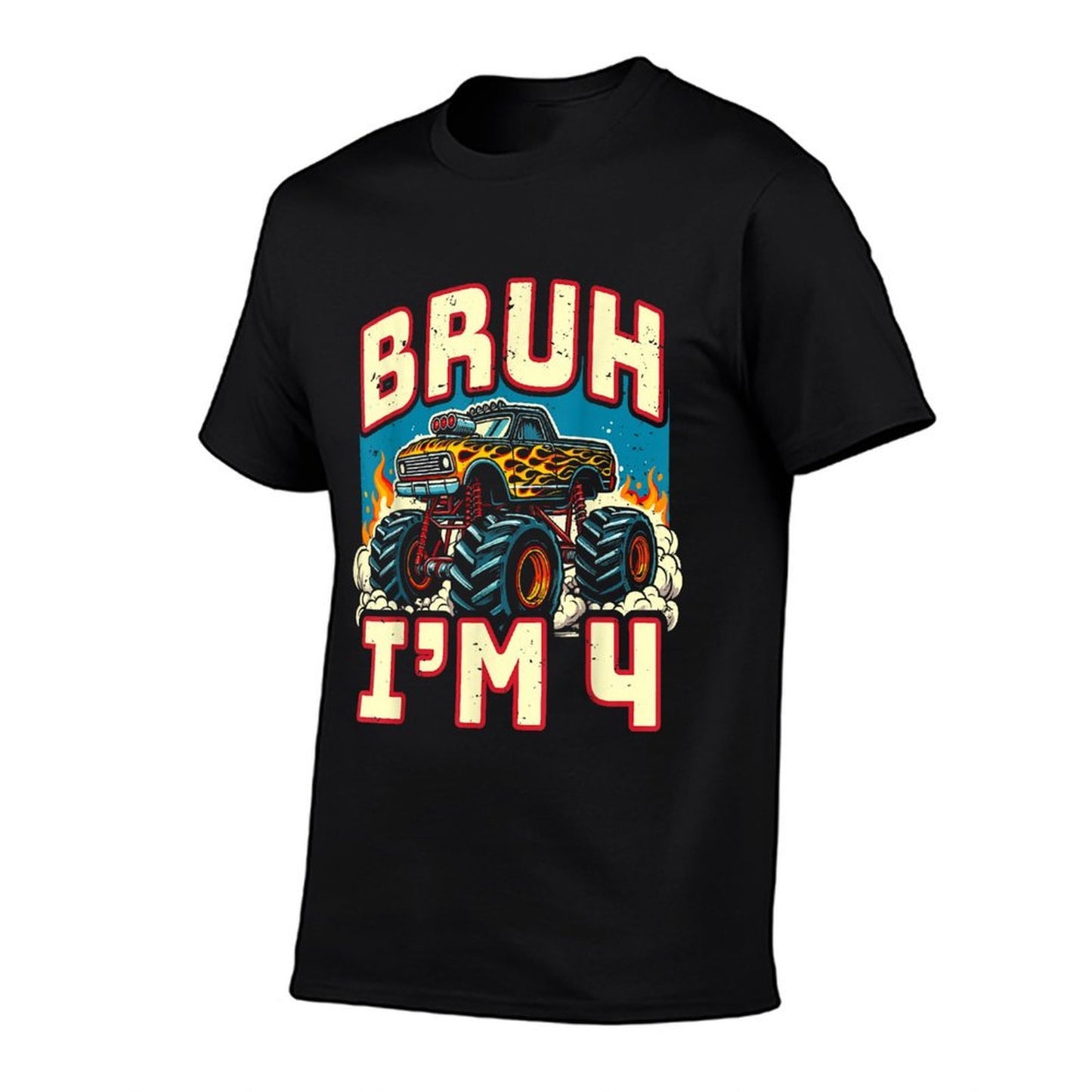 4 Year Old Birthday Monster Truck Bruh It's My 4th Birthday Durable T-Shirt