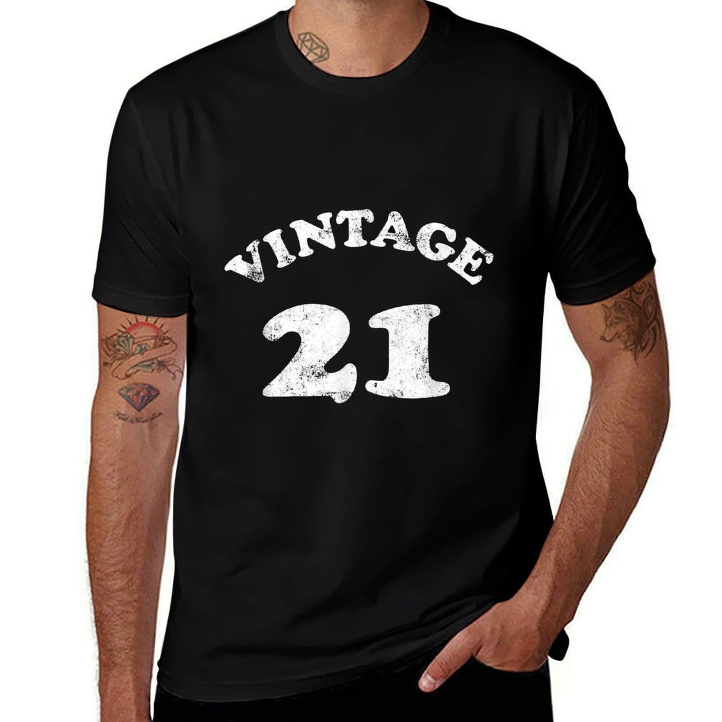 21st Birthday Vintage 21 Year Old Easy-care T-Shirt