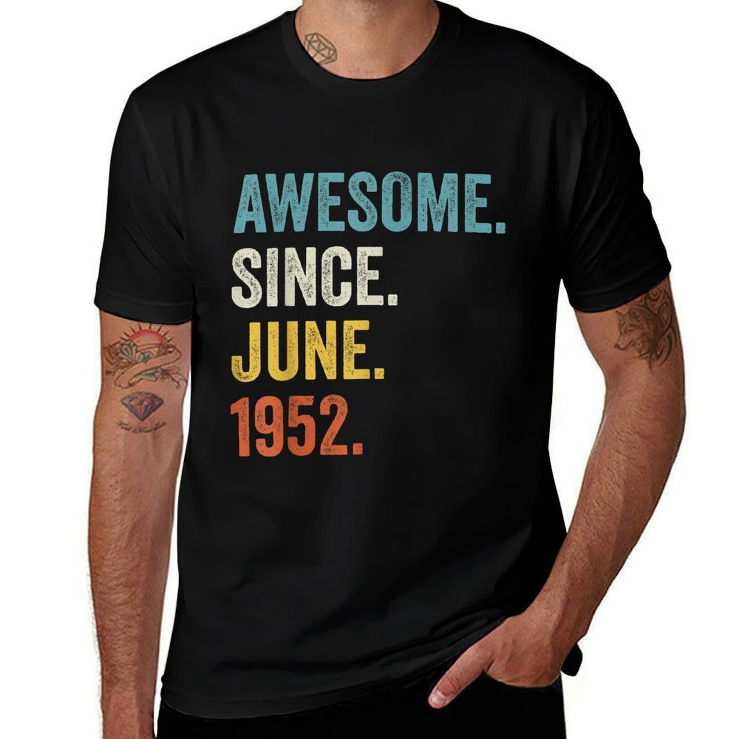 70 Years Old Awesome Since June 1952 70th Birthday Eco-friendly Material T-Shirt