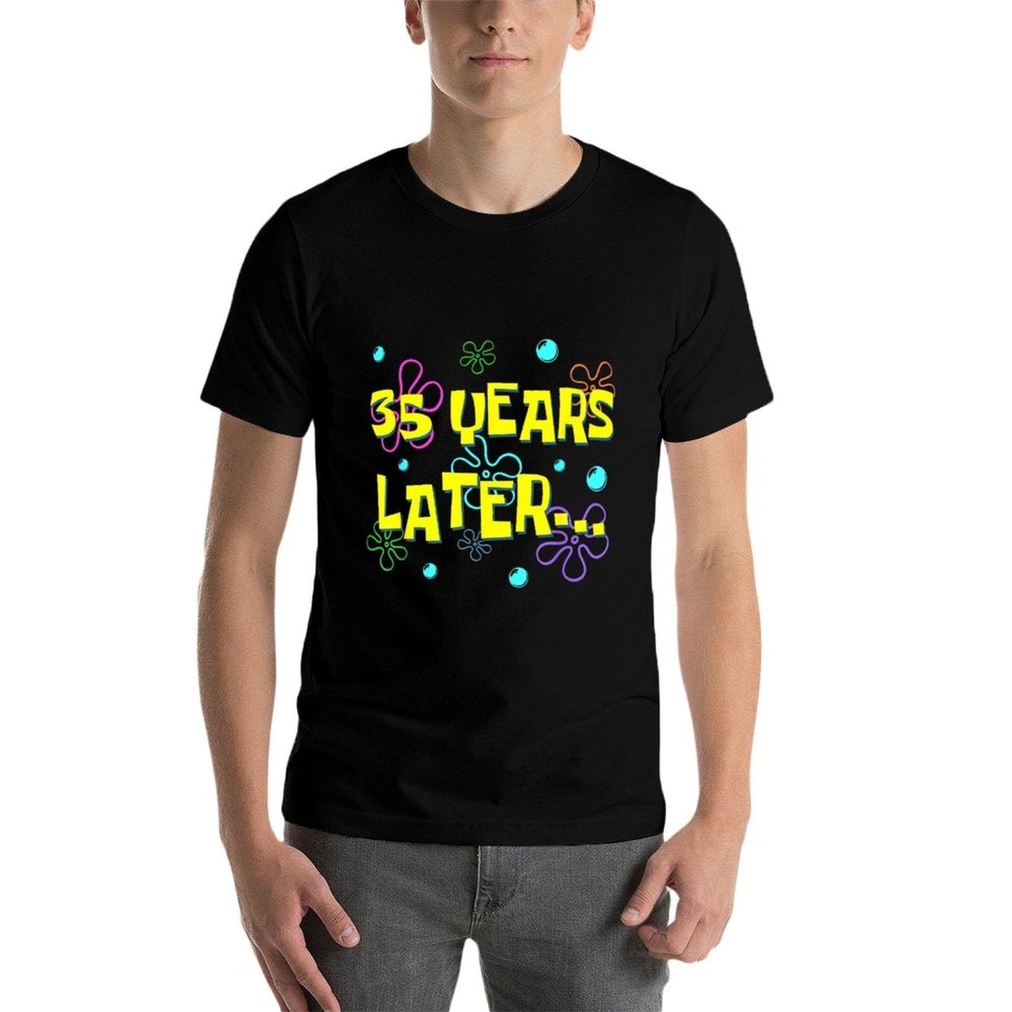 35 Years Later 35th Birthday Party 35 Year Old Funny Meme Polyester Blend T-Shirt