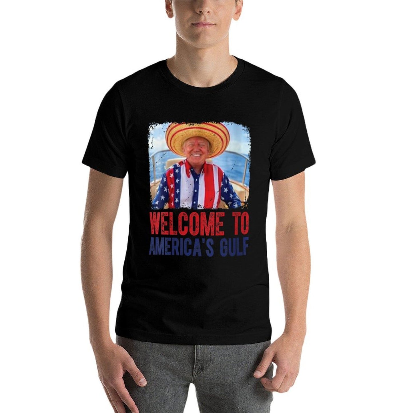 Womens Welcome To America's Gulf Mexico Women Men Dad Stretchy T-Shirt