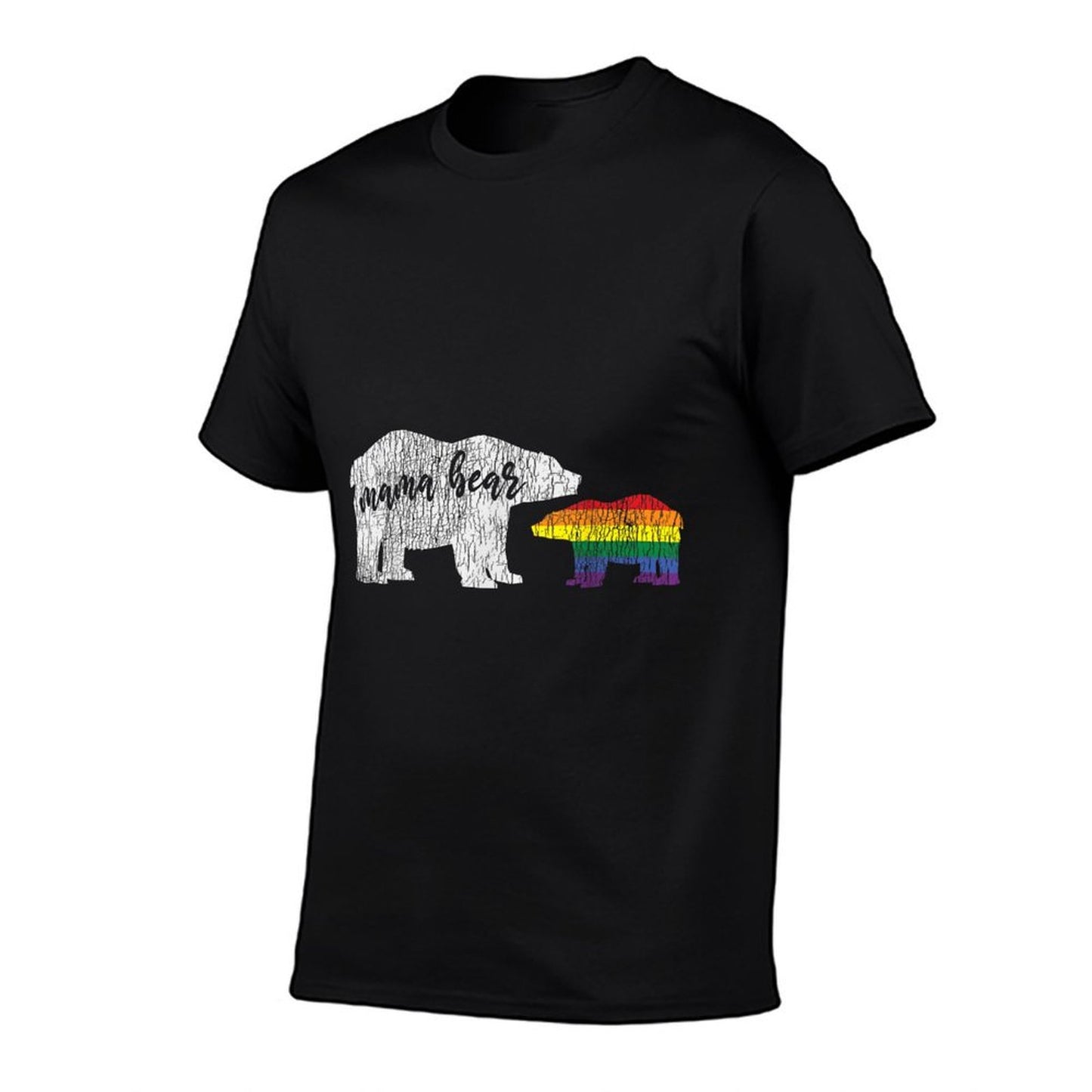Vintage Mama Bear Love Proud Mom Family Matching Gay LGBTQ Cotton T-Shirt