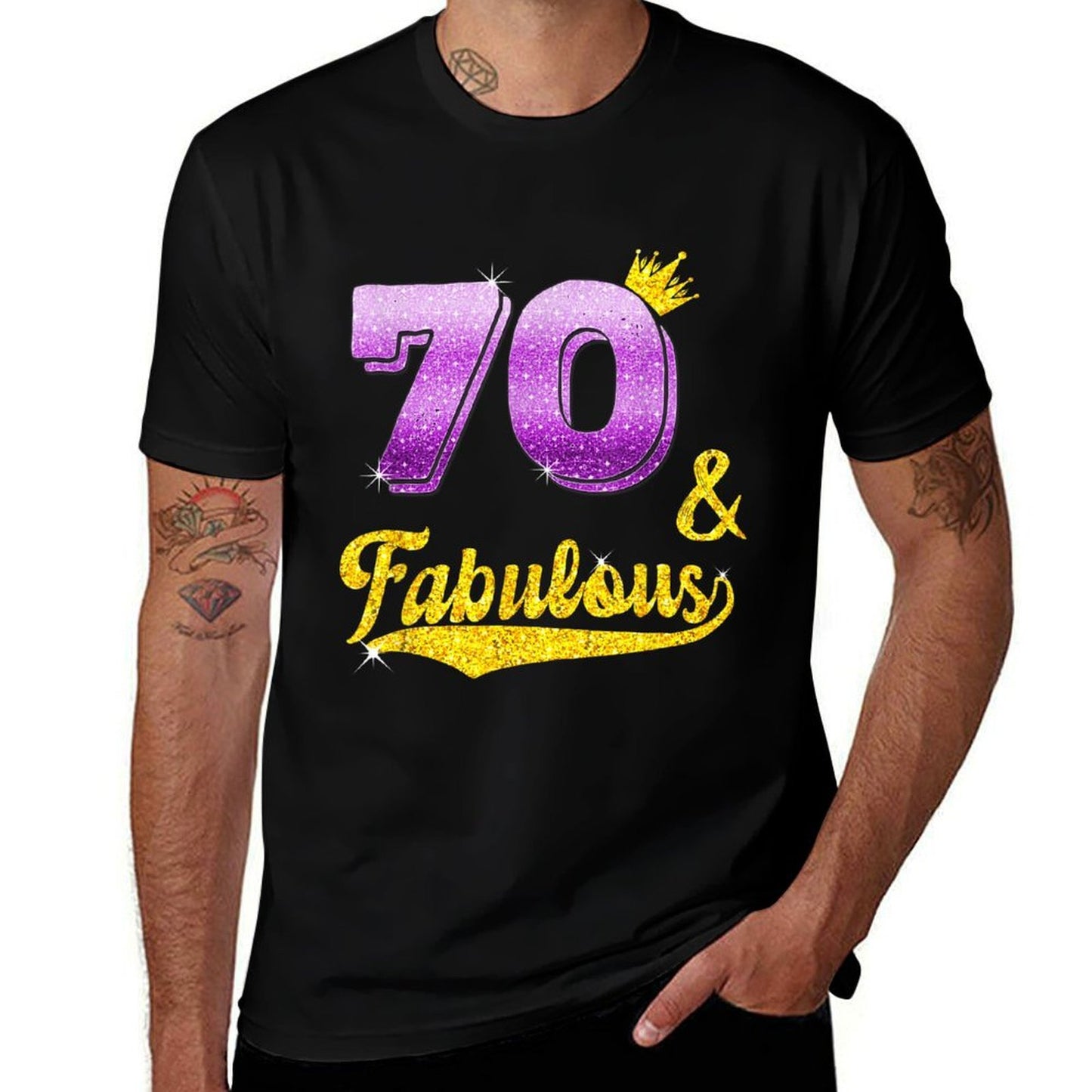 70 And Fabulous - 70 Years Old Gift - 70th Birthday Wrinkle-resistant T-Shirt
