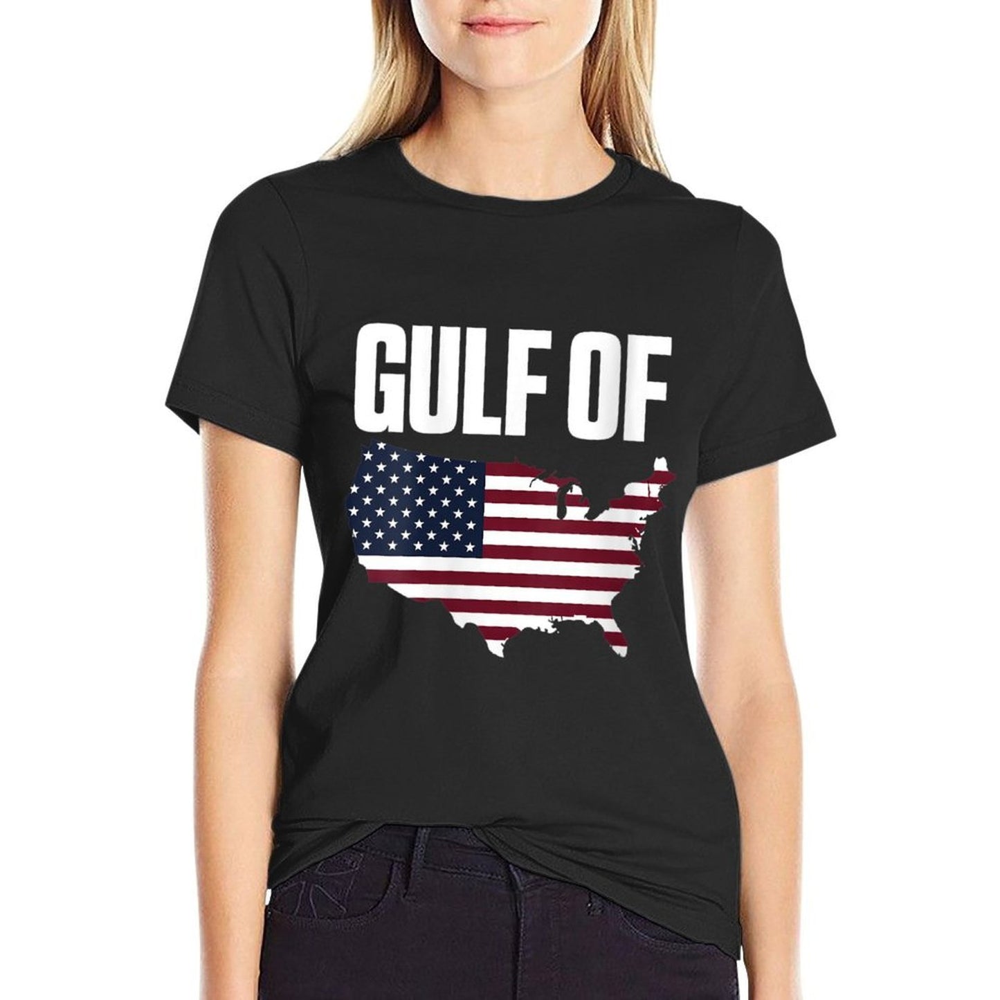 Womens Gulf of United States of America Cotton T-Shirt