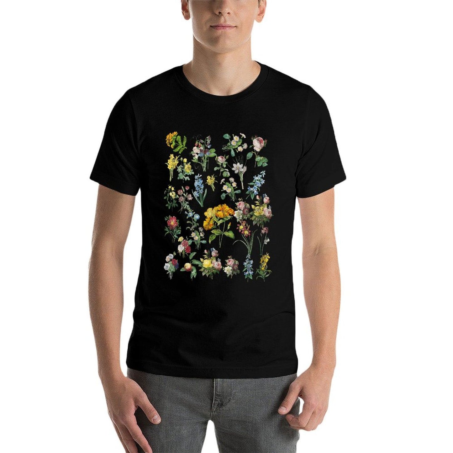 Vintage Botanical Art Flower Plant Growers Eco-friendly Material T-Shirt