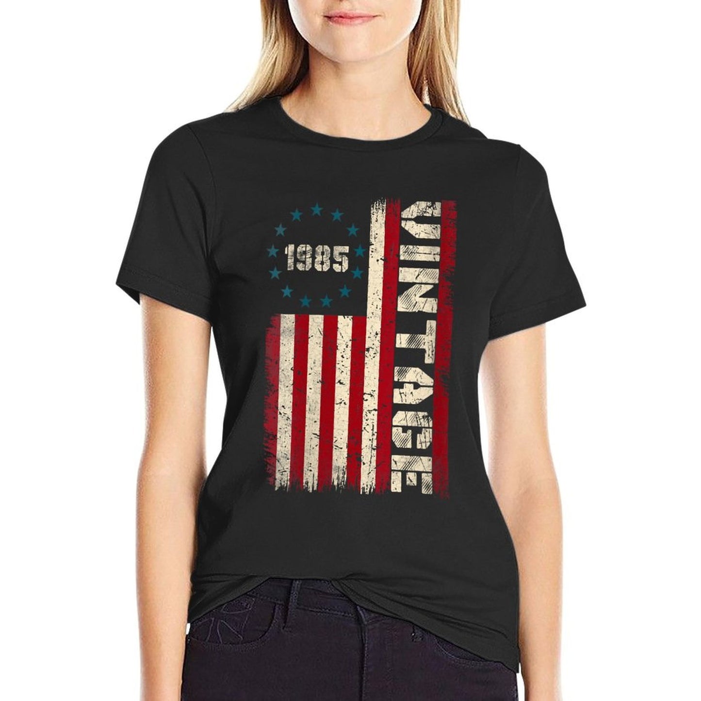 Womens 40th Birthday Gifts Vintage 1985 American 40 Years Old Breathable T-Shirt