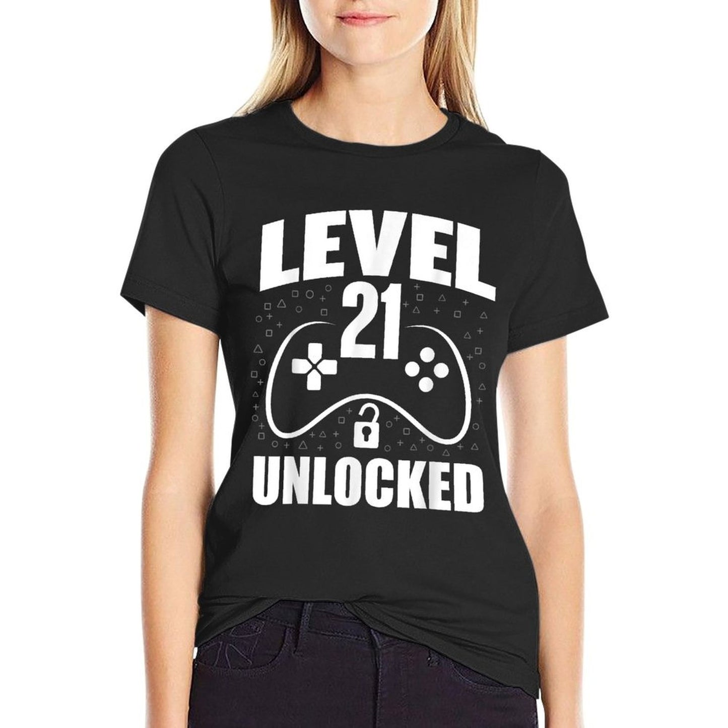 21st Birthday Gaming Gamer 21 Years Old Bday Tagless Design T-Shirt