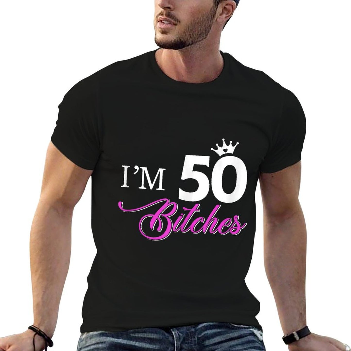 Womens Forty Years Old Birthday I'm 50 Bitches Women 50th Moisture-wicking T-Shirt