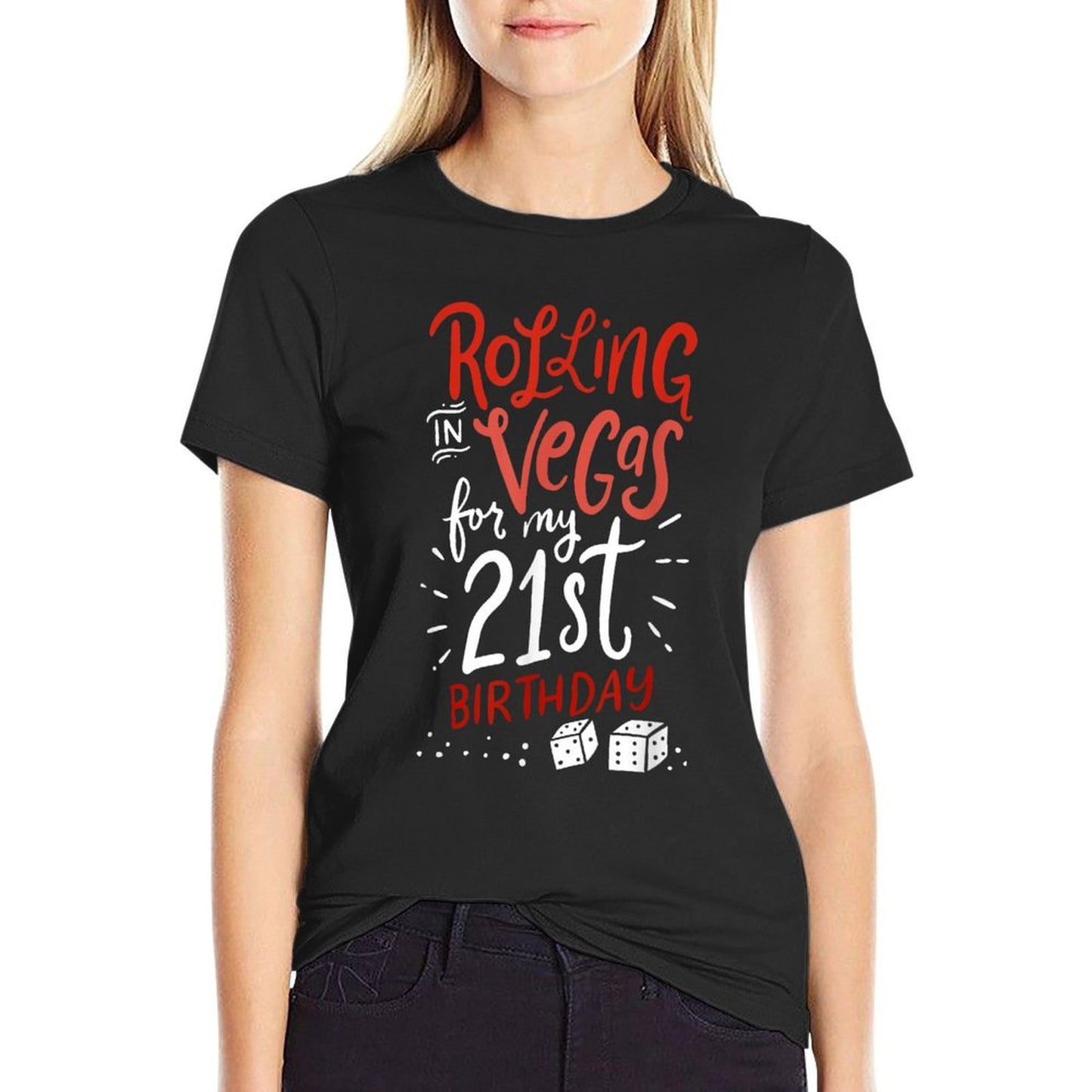21st Birthday I Funny Las Vegas Gambling Casino Trendy Pattern T-Shirt