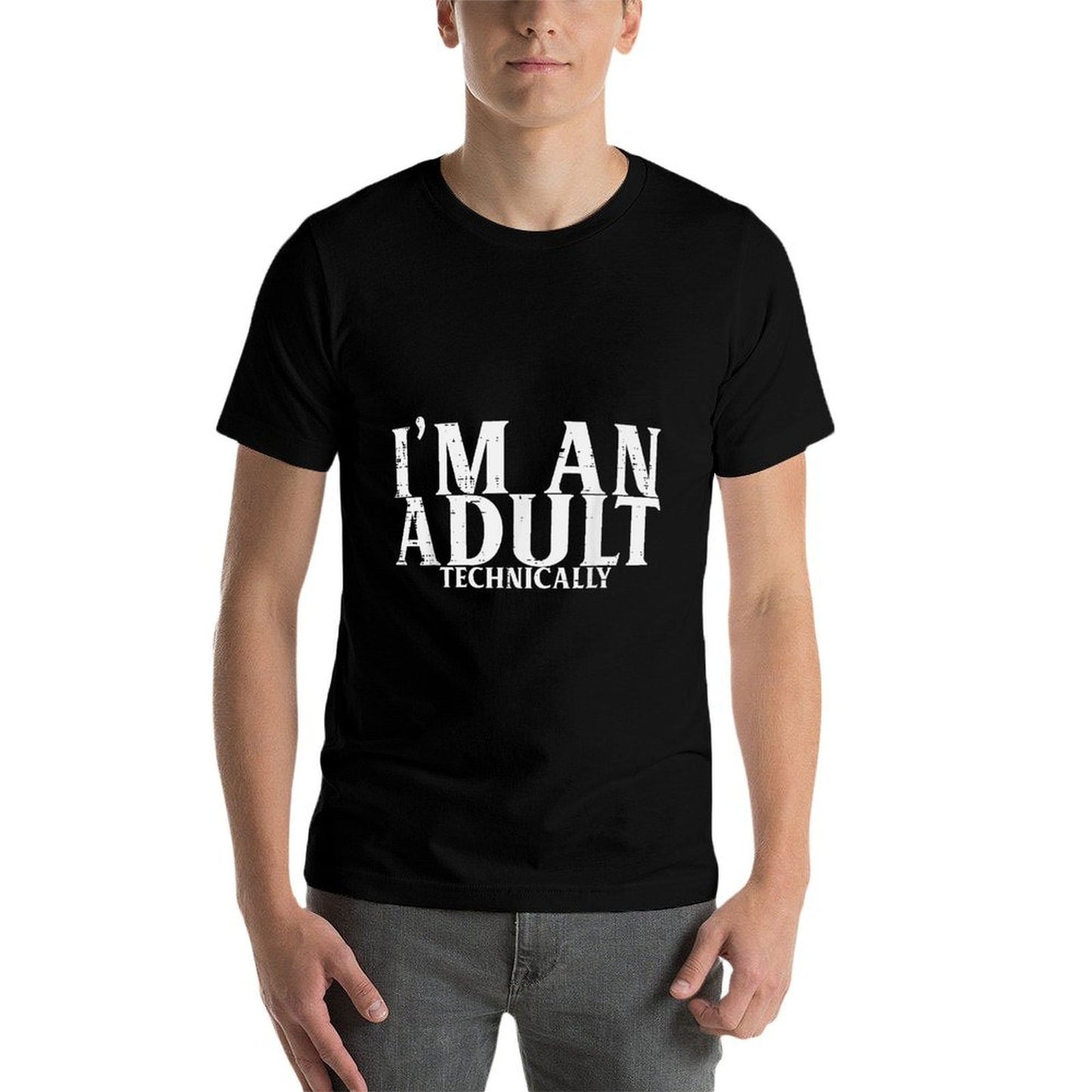18th Birthday Funny 18 Years Women Men Boys Girls Heathered Texture T-Shirt