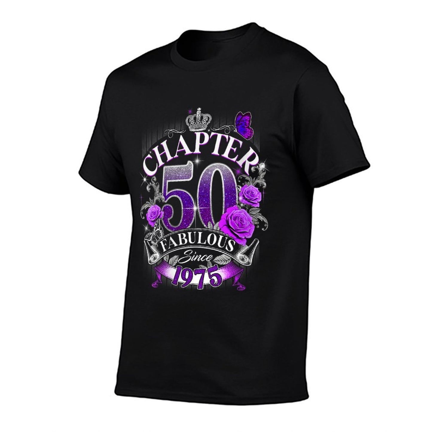 Womens Womens Chapter 50 Fabulous Since 1975 50th Birthday Design Polyester Blend T-Shirt