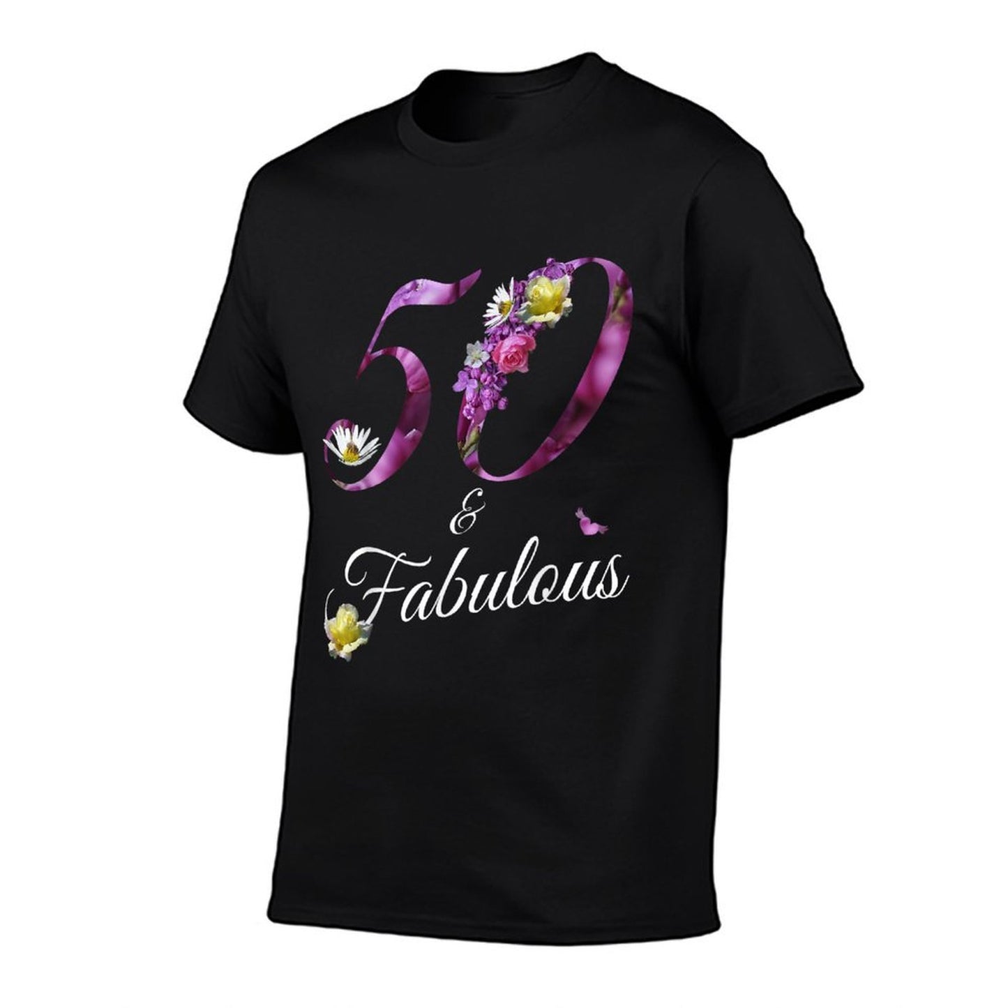 50 Year Old 50 & Fabulous Floral 1974 50th Birthday Gift Cotton T-Shirt