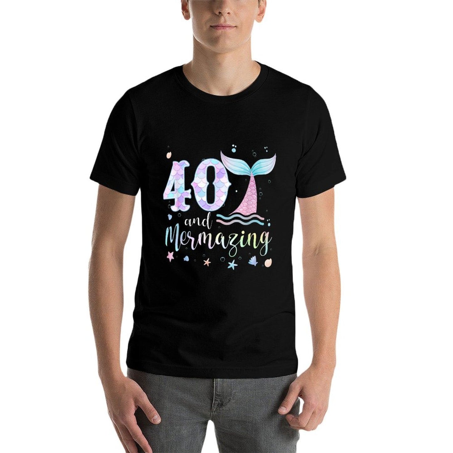 40th Birthday Mermaid Mermazing 40 Years Old Bday Durable T-Shirt