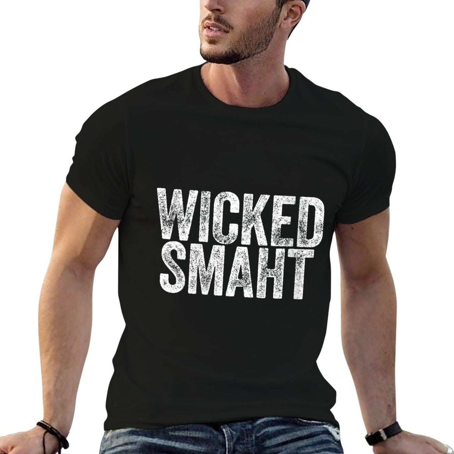 Womens Wicked Smaht Boston Massachusetts Shirt V-Neck Wrinkle-resistant T-Shirt