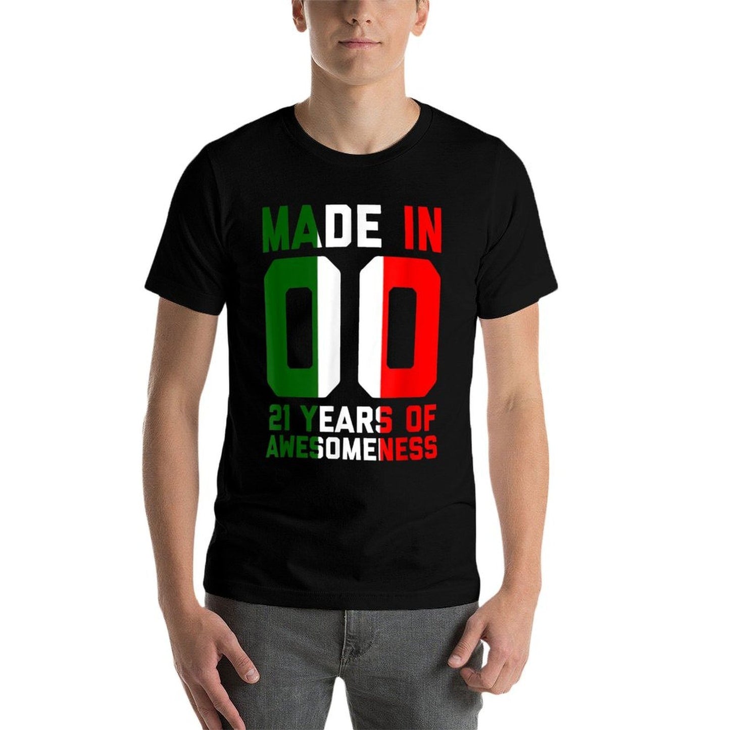 21st Birthday Italy Gifts Men Women 21 Year Old 2000 Lightweight T-Shirt