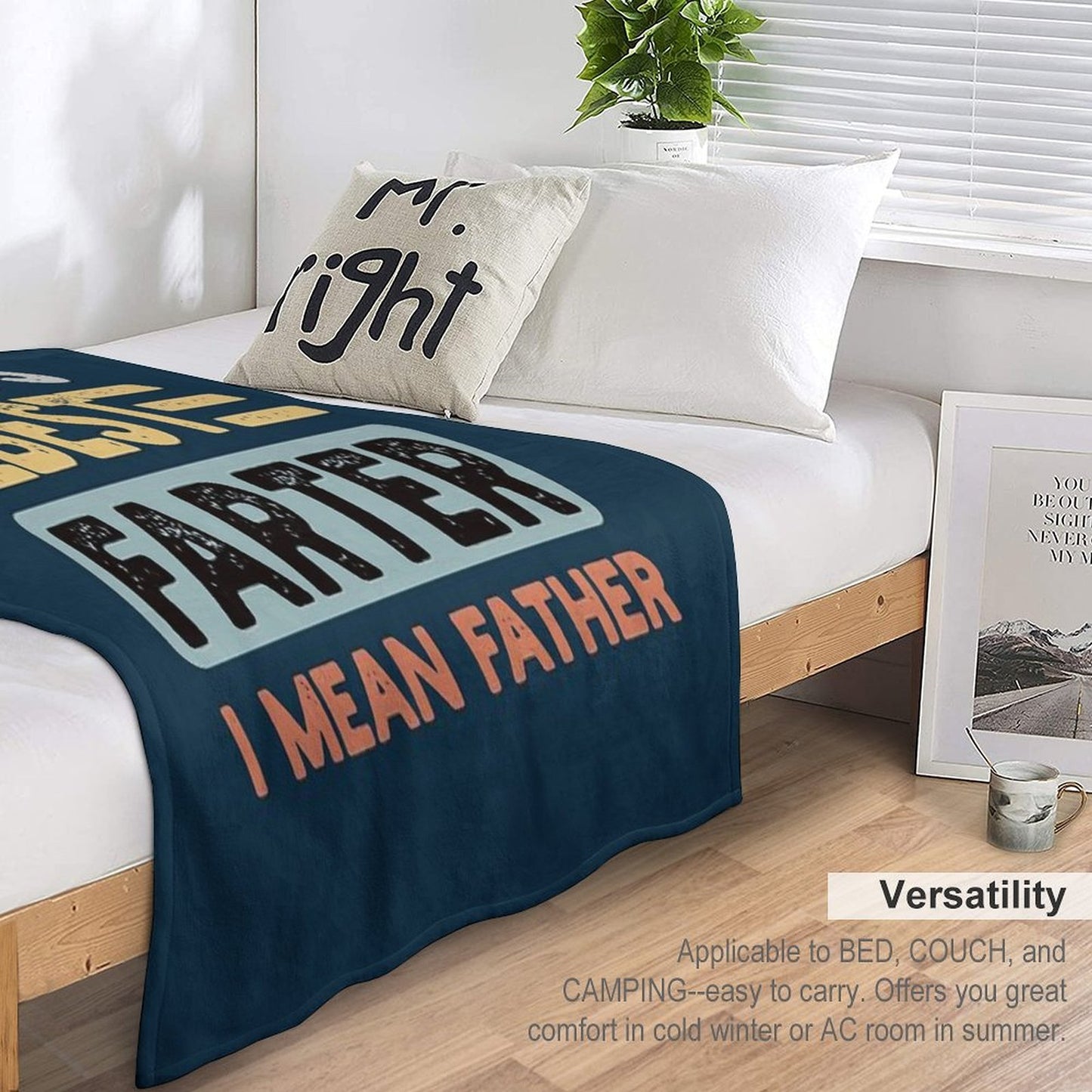 World's Best Farter I Mean Father Father's Day Joke Machine-washable Throw Blanket