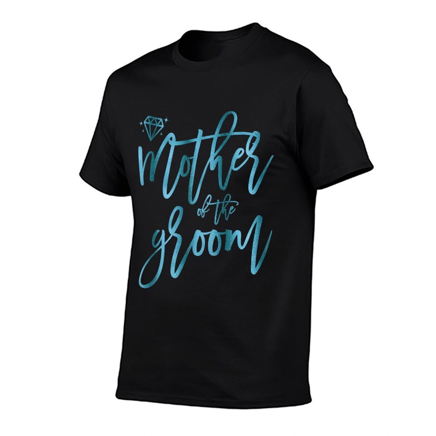 Womens Bridal Partys Teal Mother Of The Groom Cute Summer-ready Fabric T-Shirt