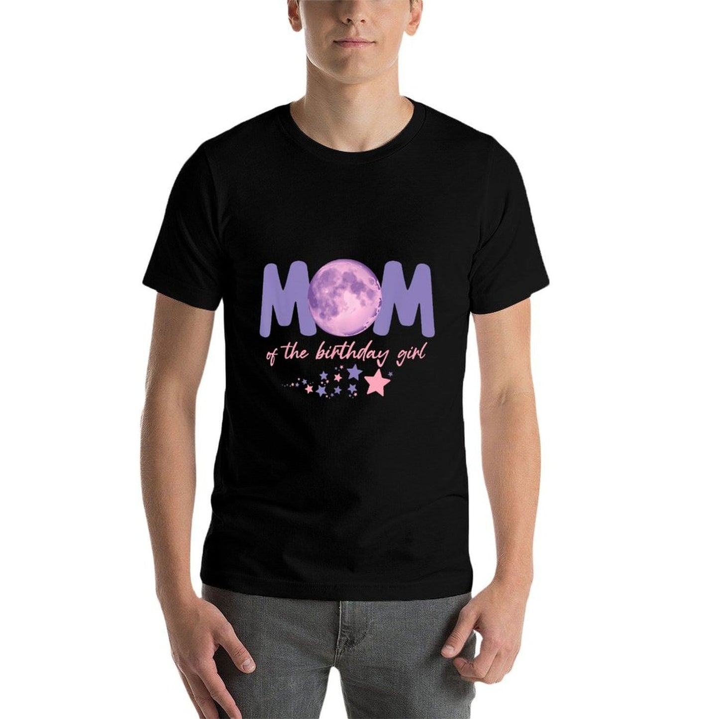 Two The Moon Mom Of The Birthday Girl Astronaut Family Party Affordable Price T-Shirt