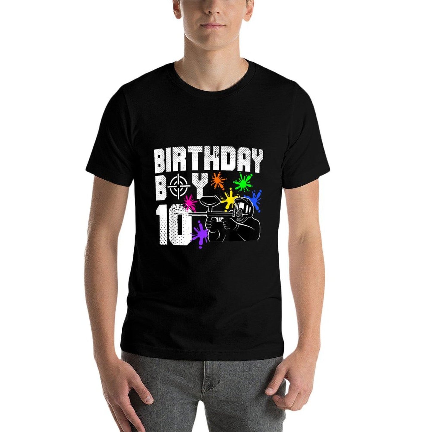 10th Birthday Paintball Outdoor Sport 10 Year Old Funny Eco-friendly Material T-Shirt