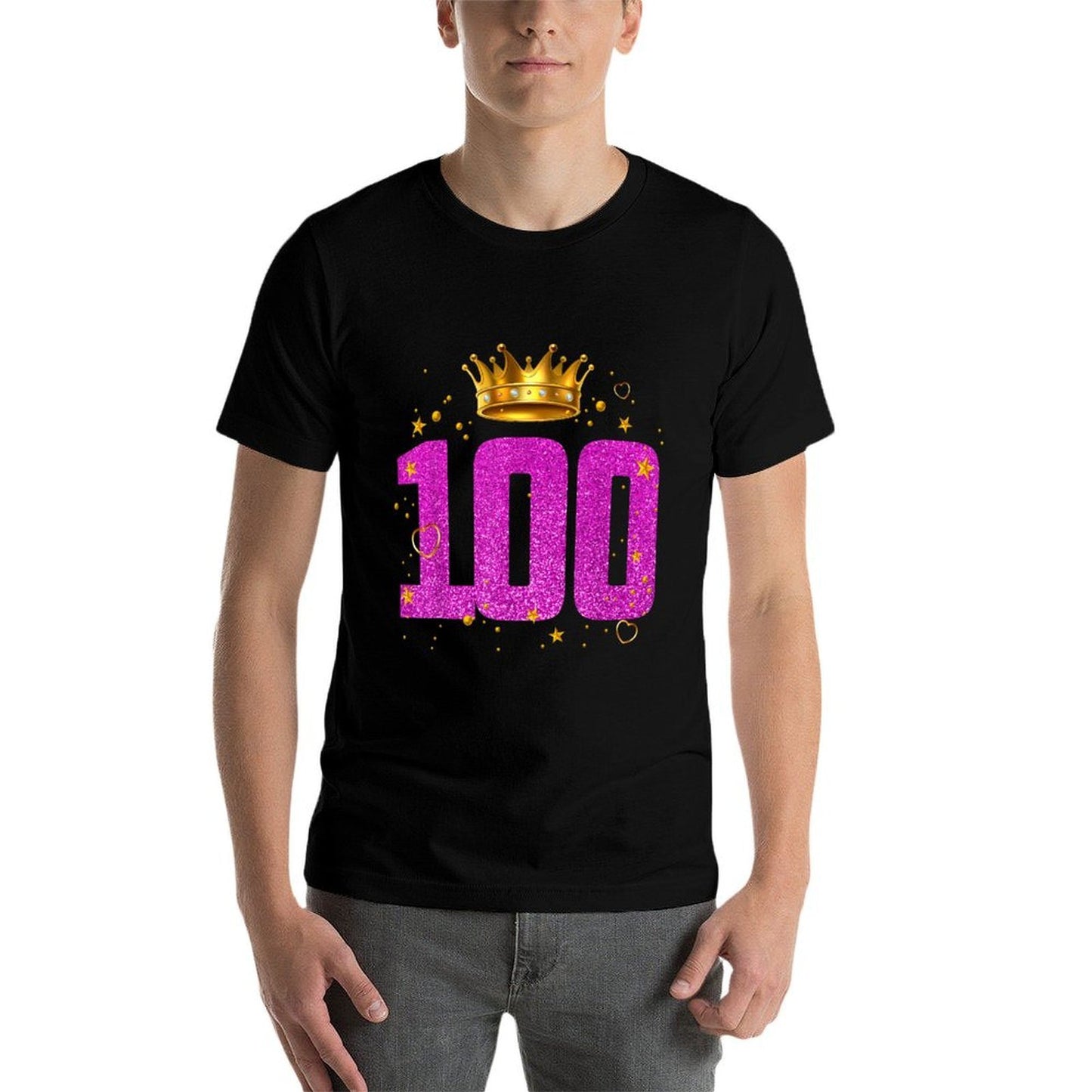 100 Year Old Birthday Crown 100th B-Day Crew Party Friends Summer-ready Fabric T-Shirt