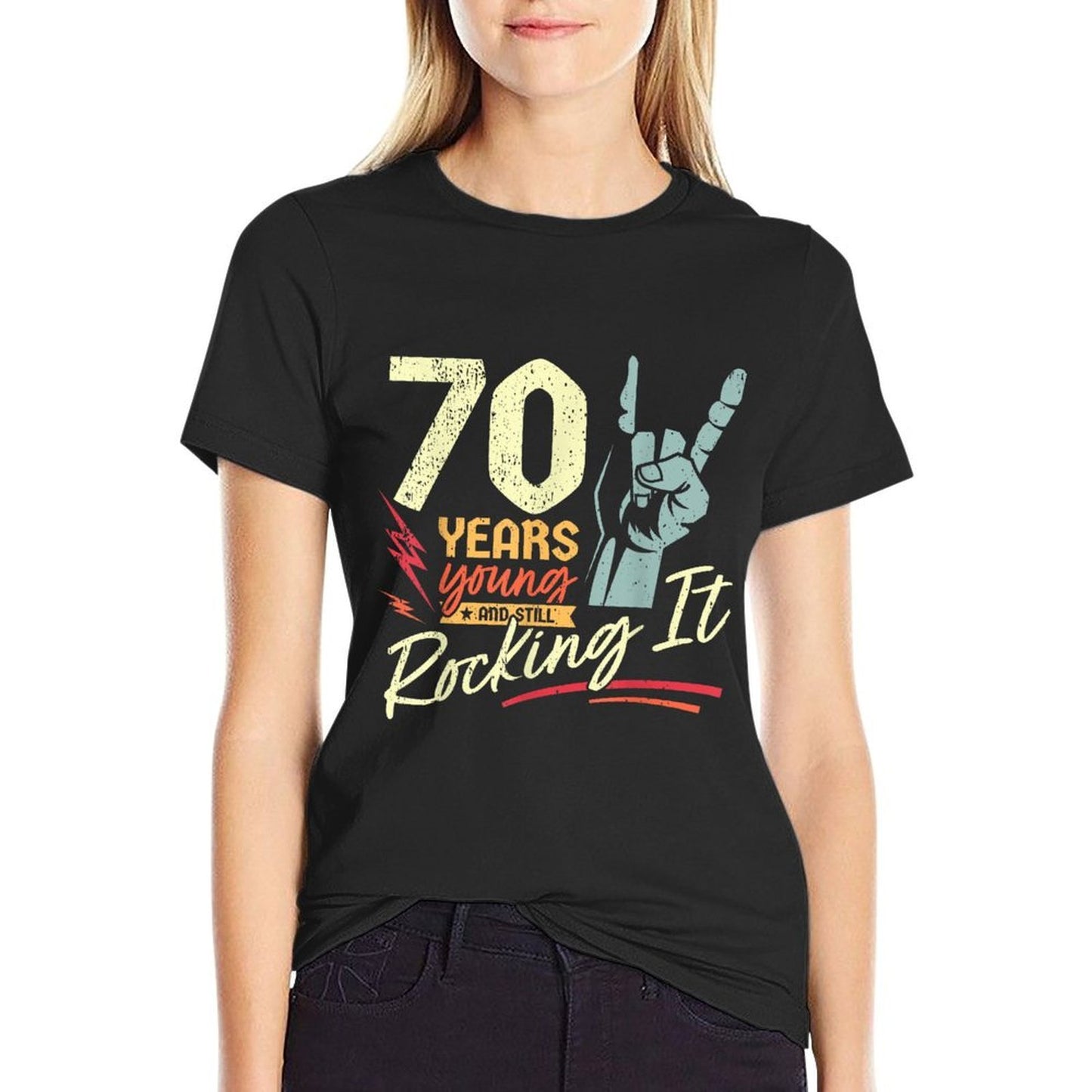 70th Birthday Funny Rock'n'Roll Birthday 70 Years Affordable Price T-Shirt