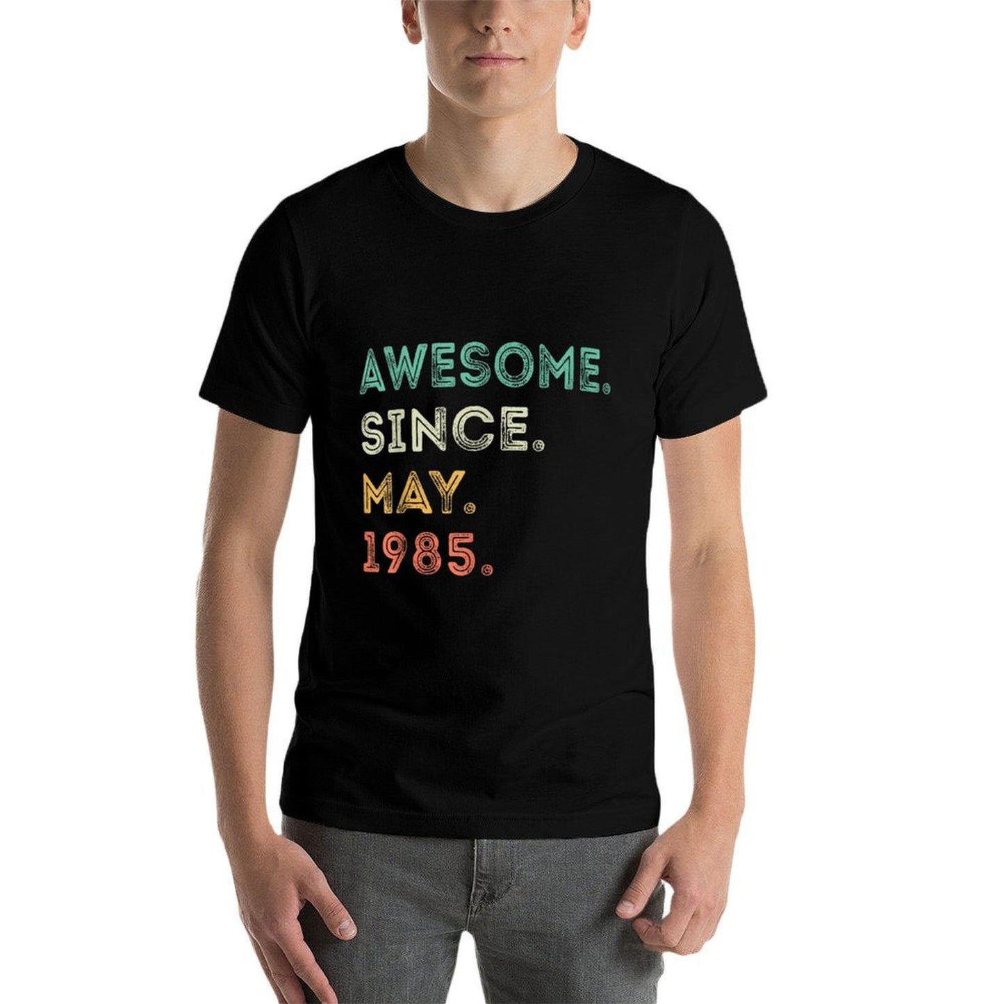 40 Years Old Awesome Since May 1985 40th Birthday Graphic-printed T-Shirt