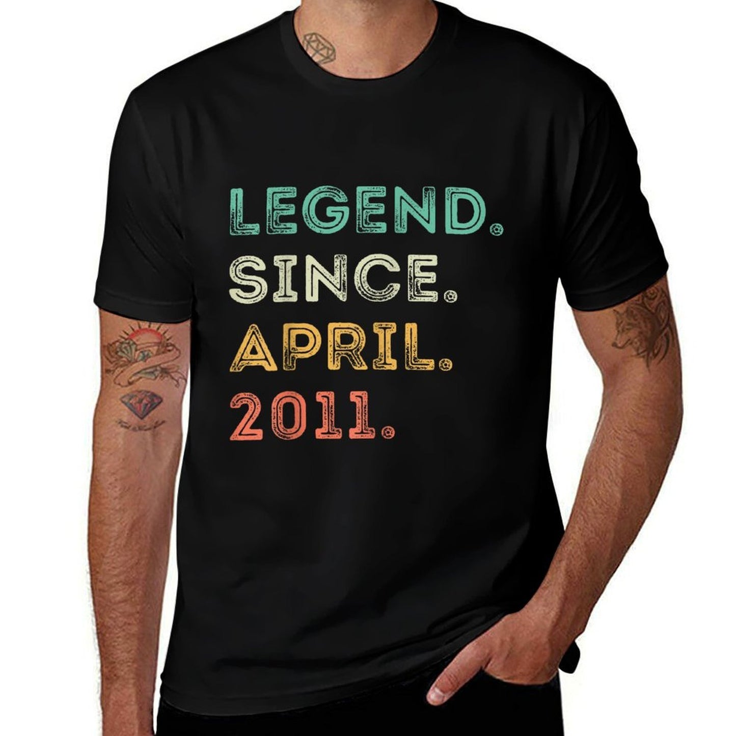 14 Years Old Legend Since April 2011 14th Birthday Easy-care T-Shirt