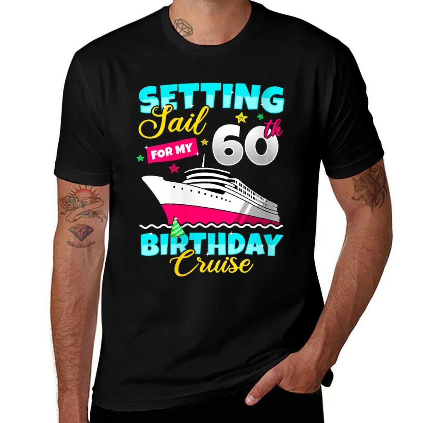 Womens Setting Sail For My 60th Birthday Cruise Party 60 Years Old Classic T-Shirt