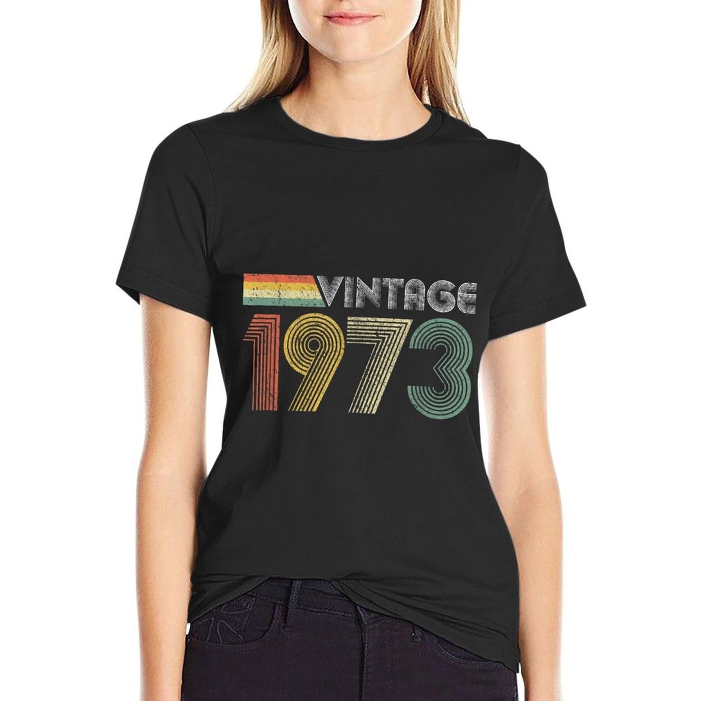 1973 Born Awesome Fun 50th Birthday Gifts High-quality Stitching T-Shirt