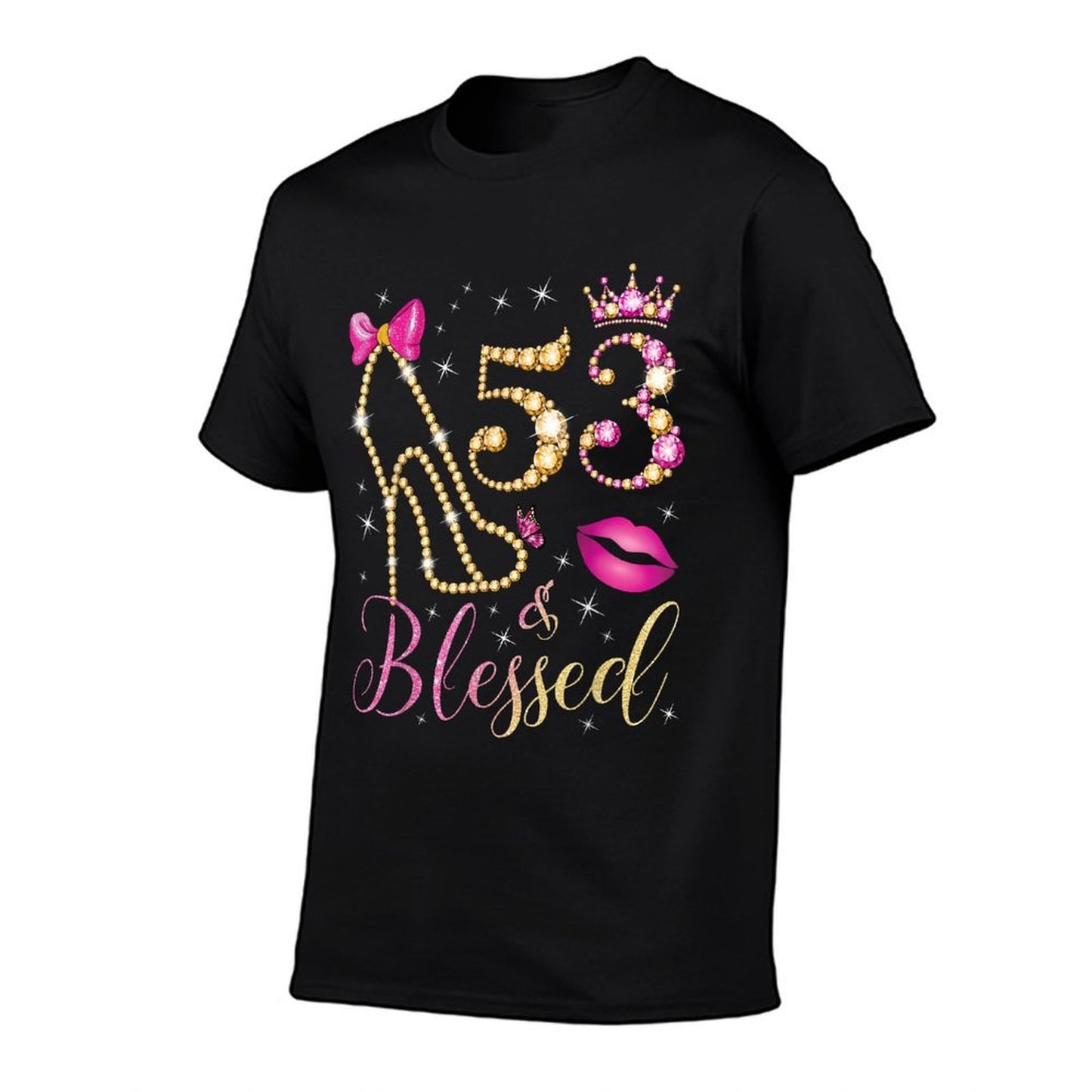 53 & Blessed 53rd Birthday Party 53 Years Old Woman Queen Classic T-Shirt
