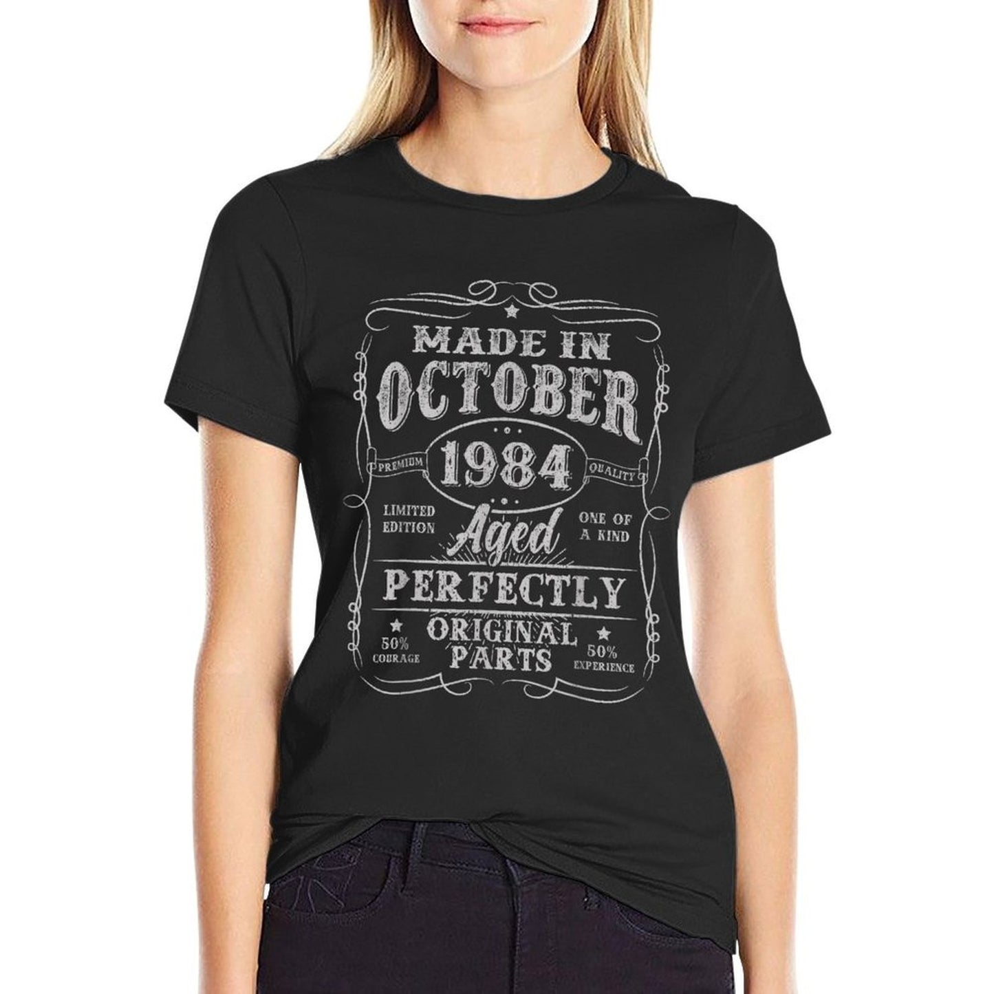 40 Years Old Made In October 1984 Vintage 40th Birthday Men Durable T-Shirt